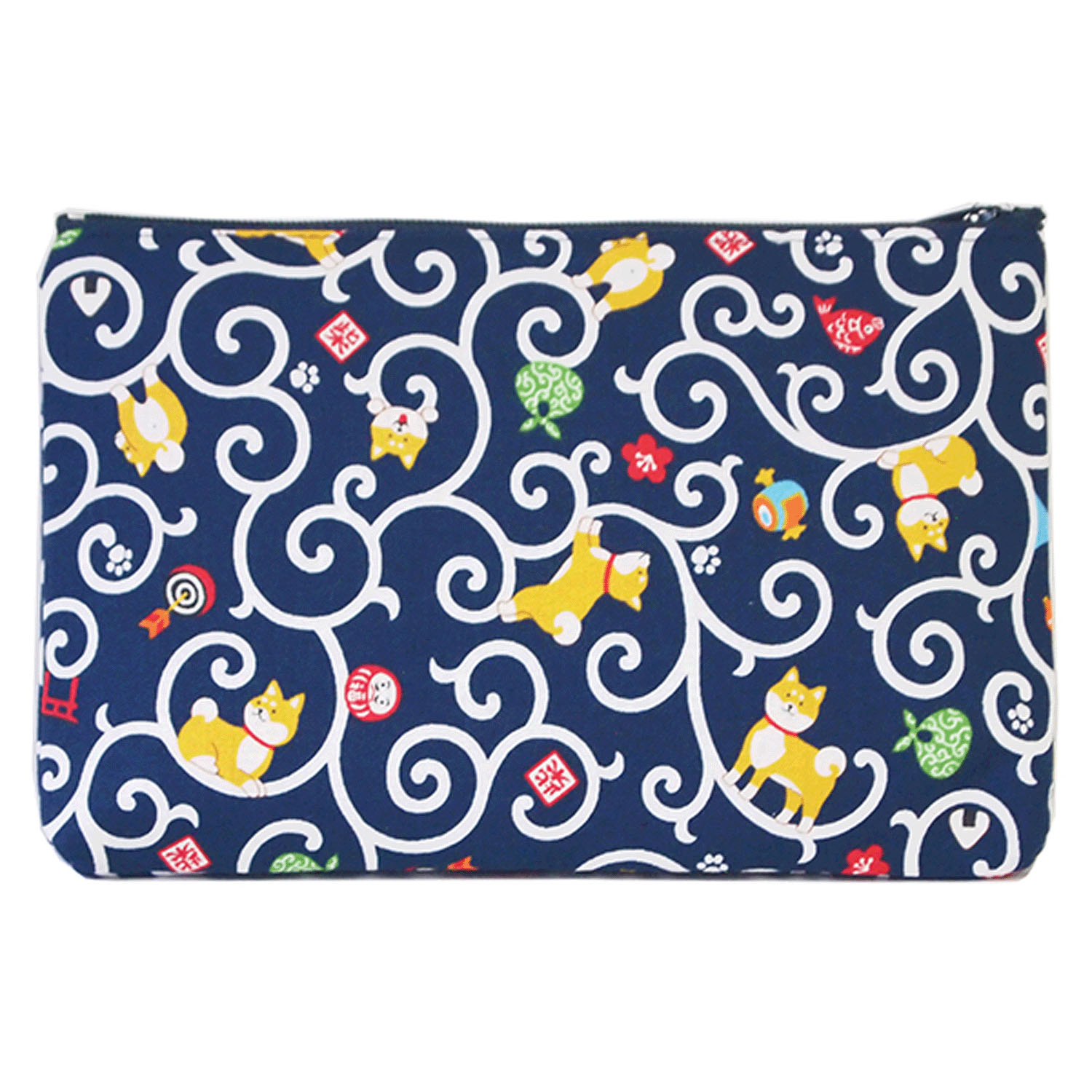 縁起屋 柴犬唐草 平ポーチ小 - 画像4