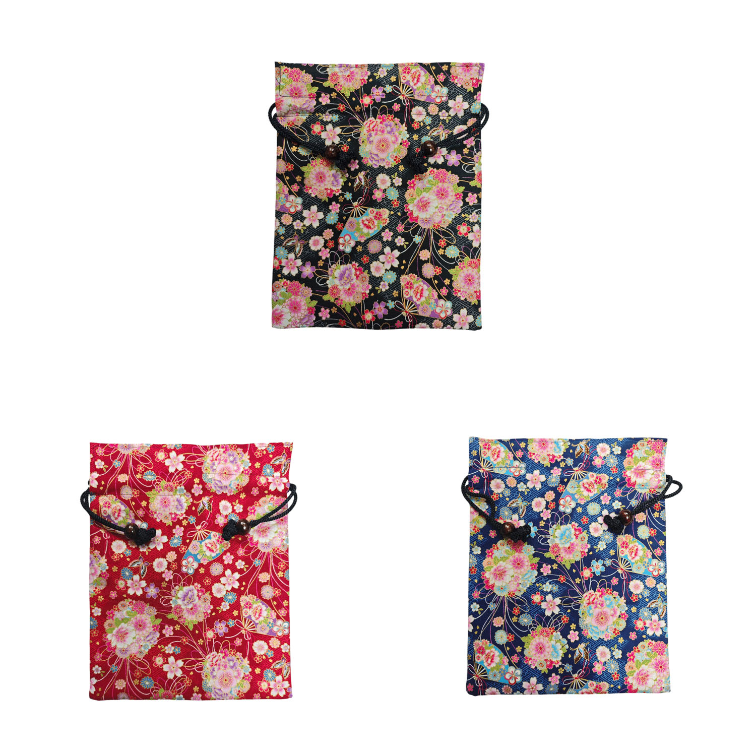 華ざくら 木玉付平巾着