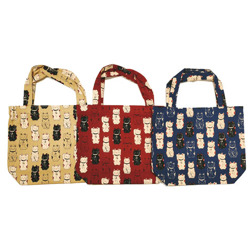 【2026年4月1日より価格変更】福あつめ 招き猫 ちょこっとバッグ（裏・不織布張り） - 画像1