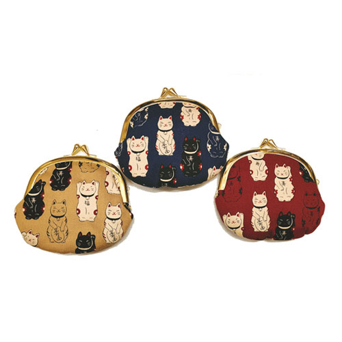 福あつめ 招き猫 3．3口金小銭入 - 画像1