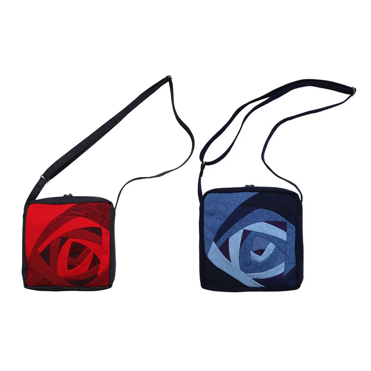 久留米絣 儀右ヱ紋 ポシェットローズガーデン - 画像1