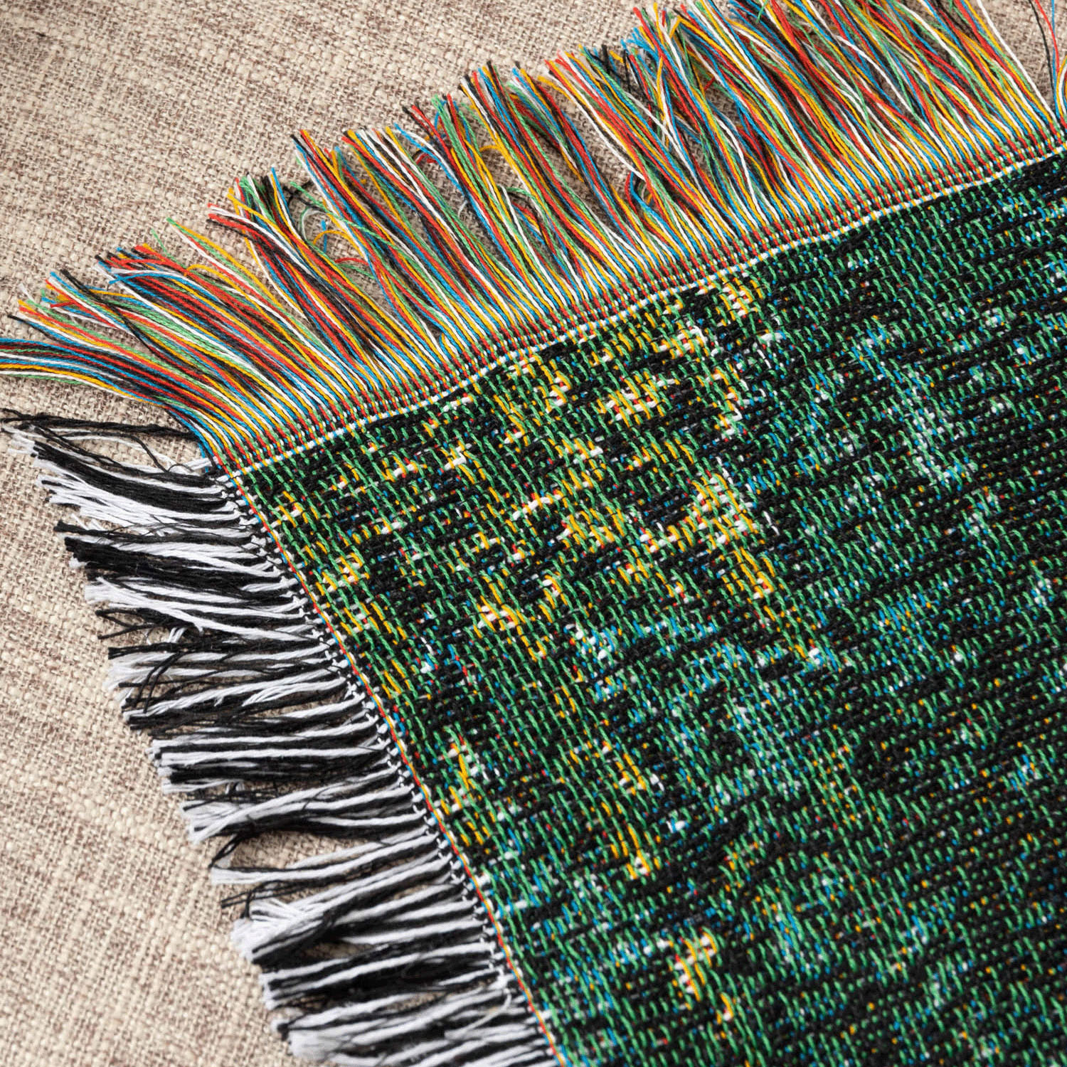 ジャガード織 スローケットラグ 猫デザイン - 画像8