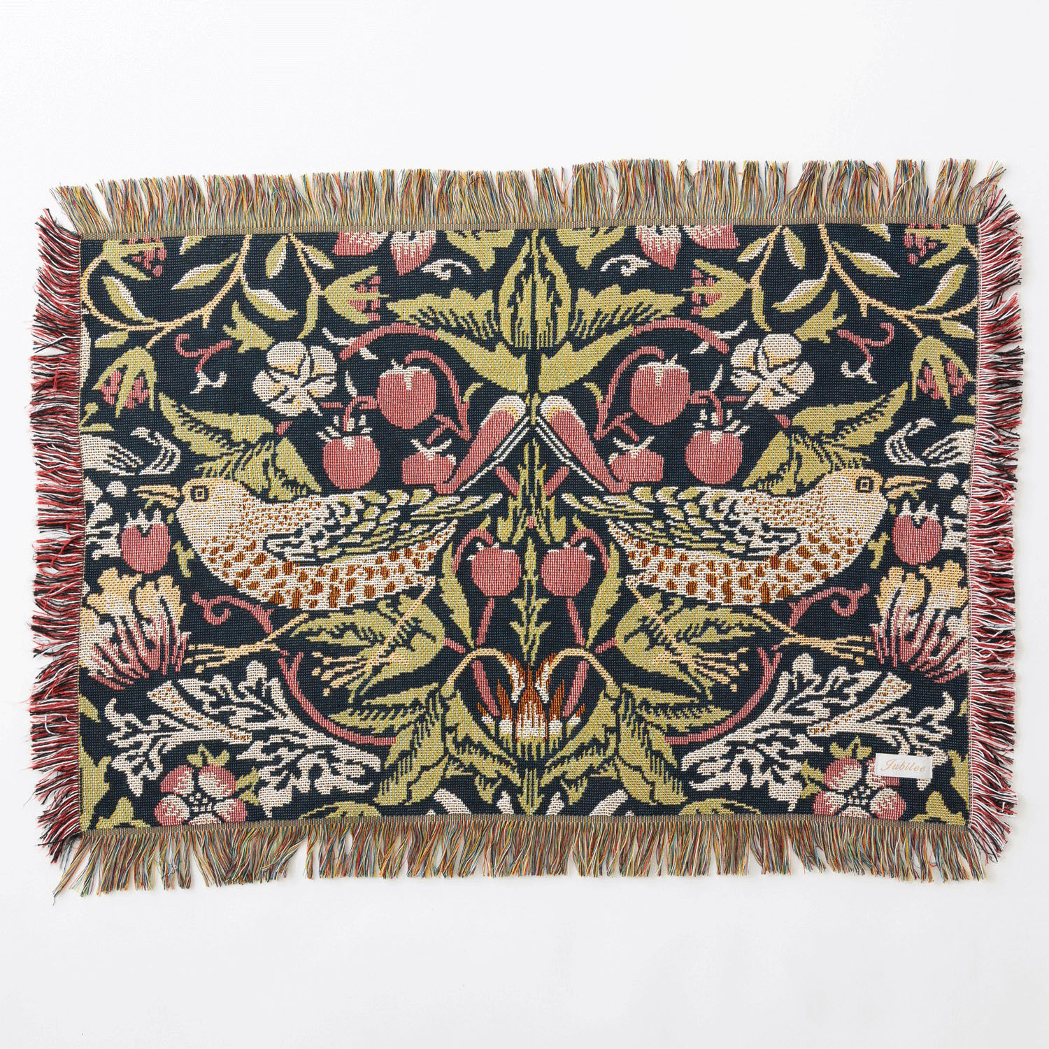 ジャガード織スローケット 鳥 - 画像2