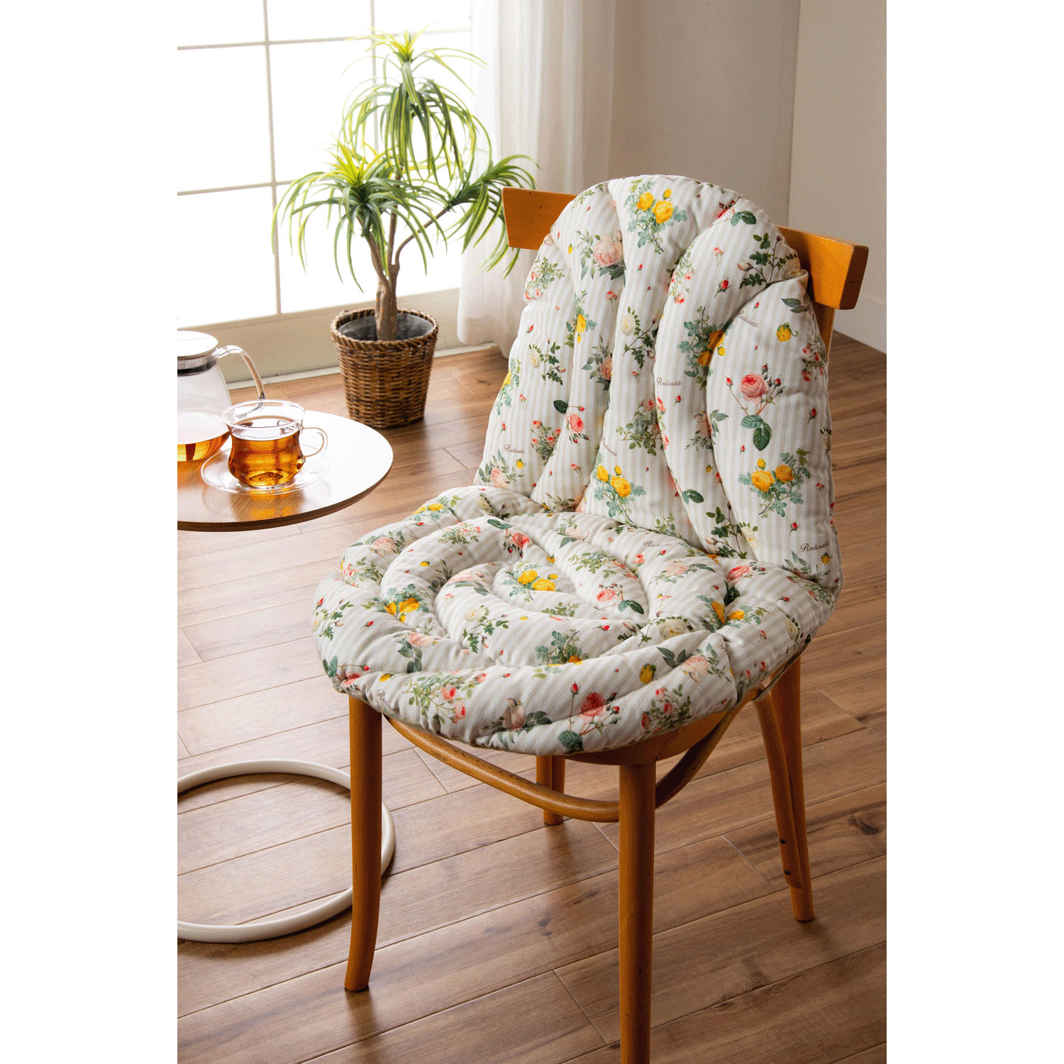 キルトチェアパッド・ ローズガーデン - 画像1