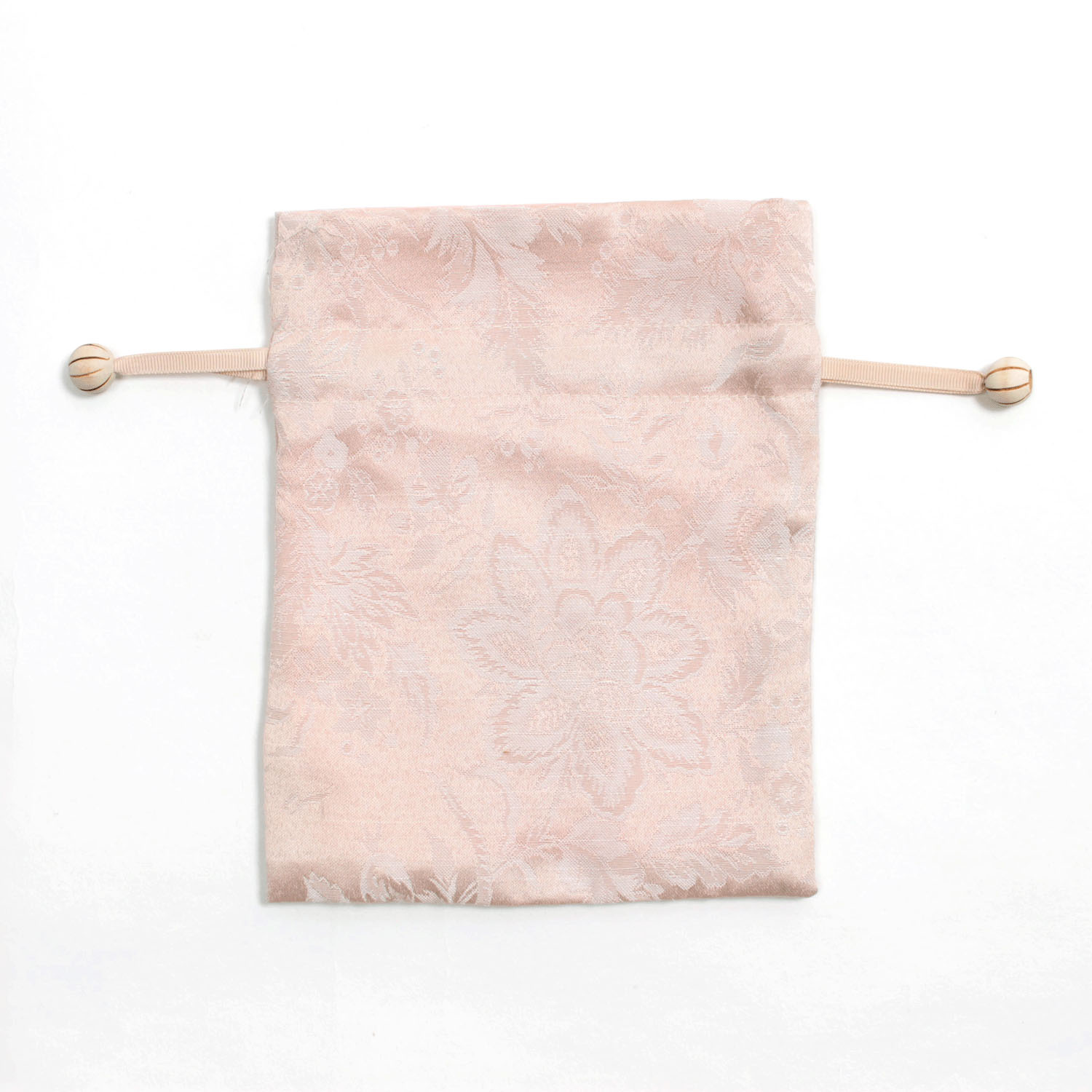 リボン刺繍 ピンク 巾着 - 画像2