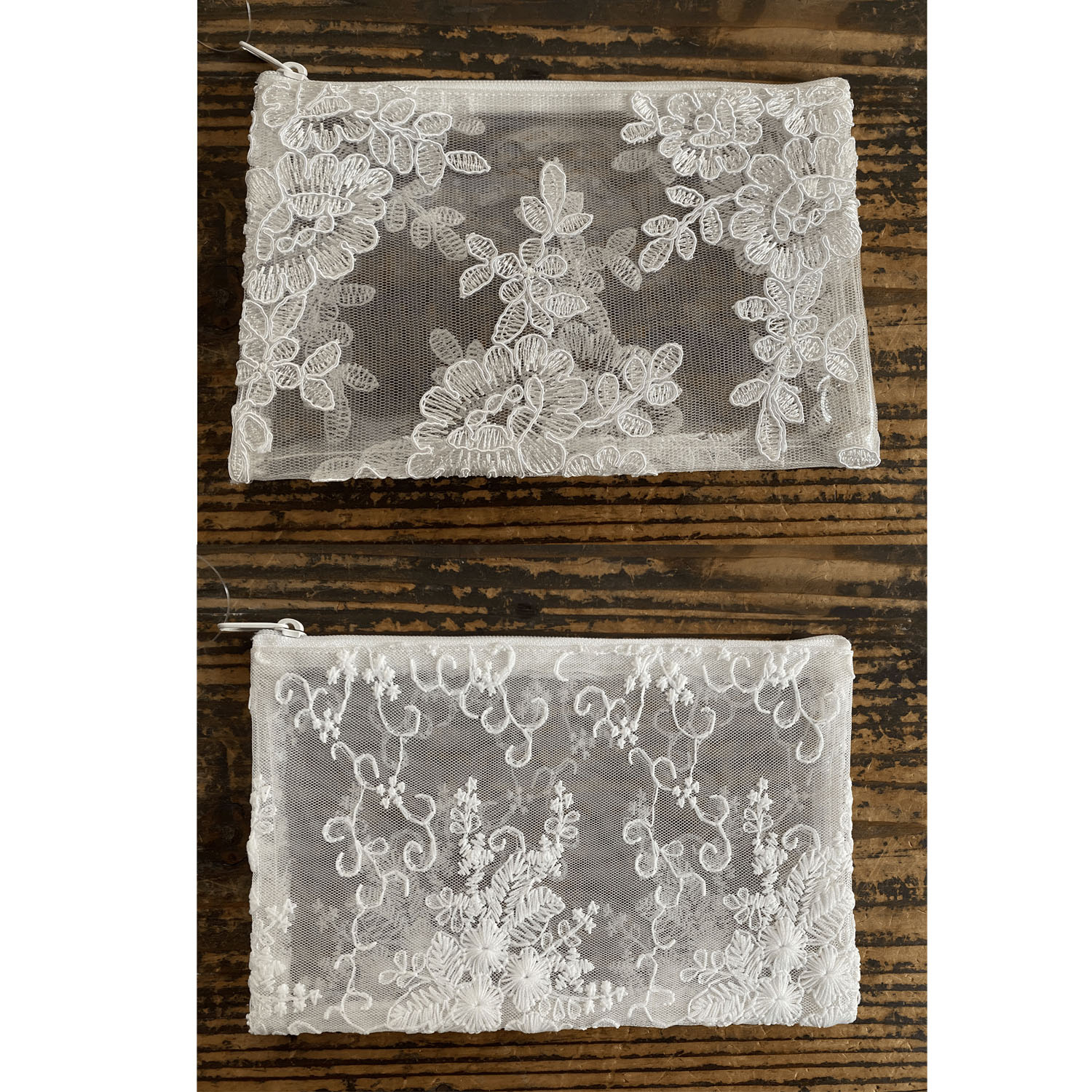 ビニール レースフラットポーチ - 画像1