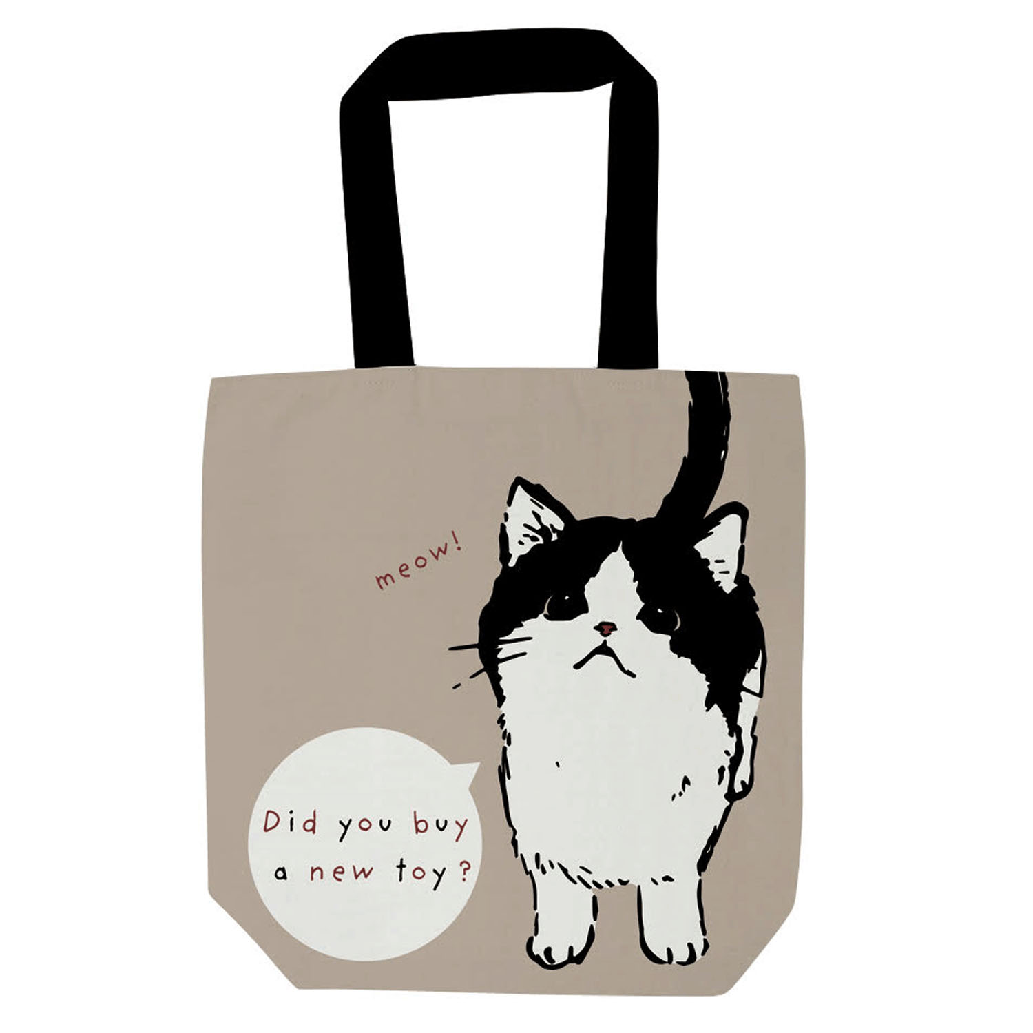 トートバッグ まめはち グレー - 画像1