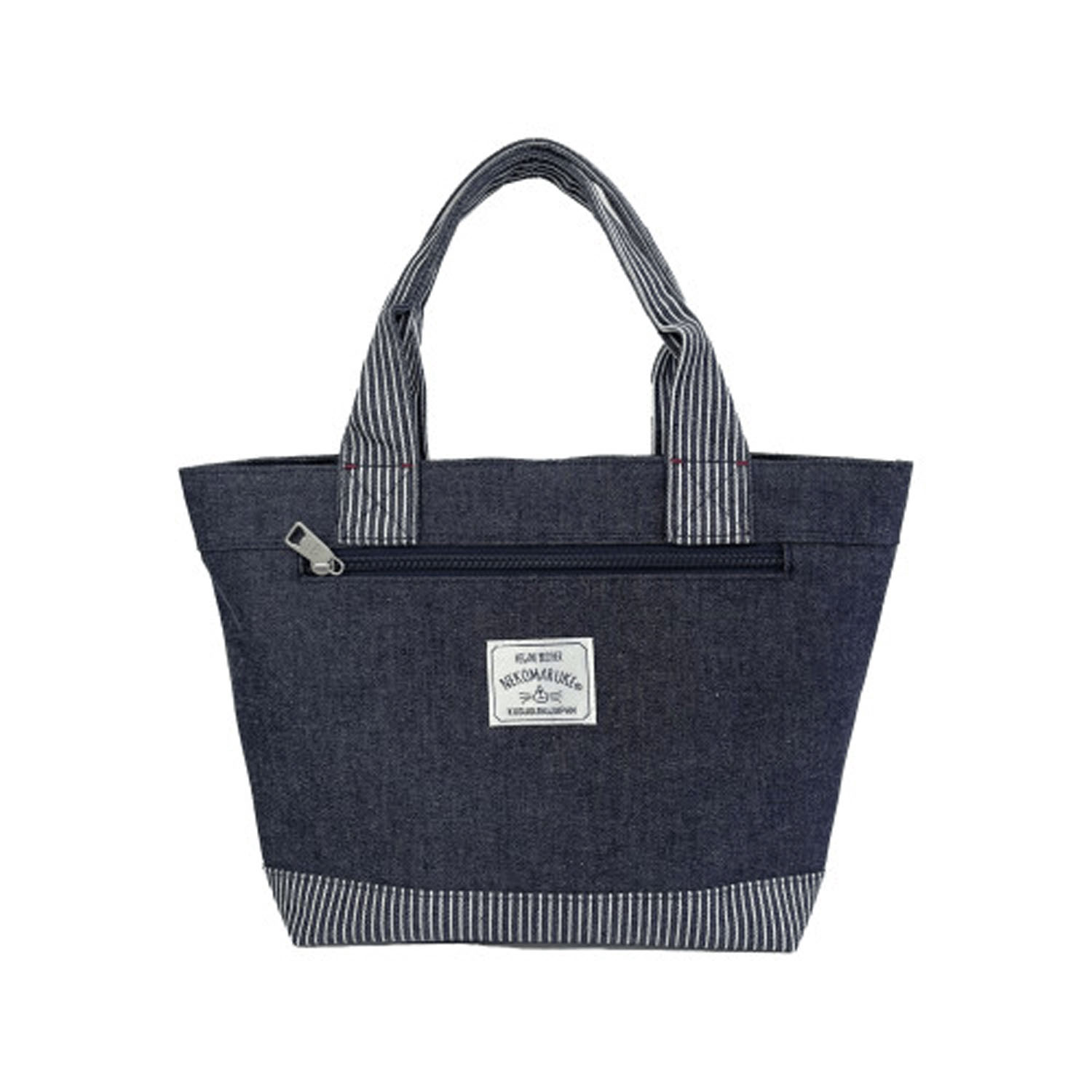 デニム調＆ヒッコリーミニバッグ ネコまるけ - 画像9