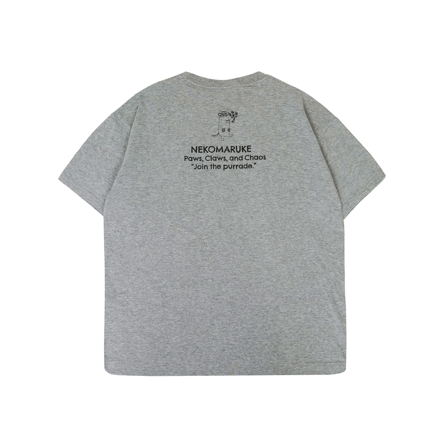 アップリケ＆刺繍Tシャツ ネコまるけ柄 - 画像4