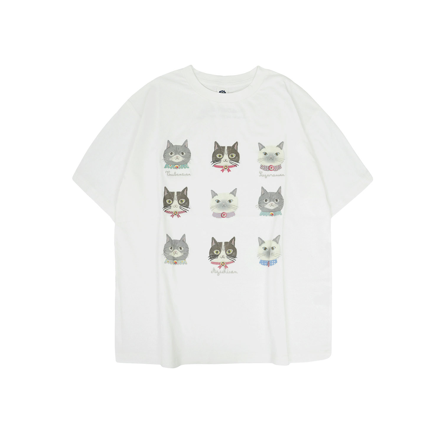 接触冷感 オフホワイトTシャツ パーラーランド柄 - 画像1