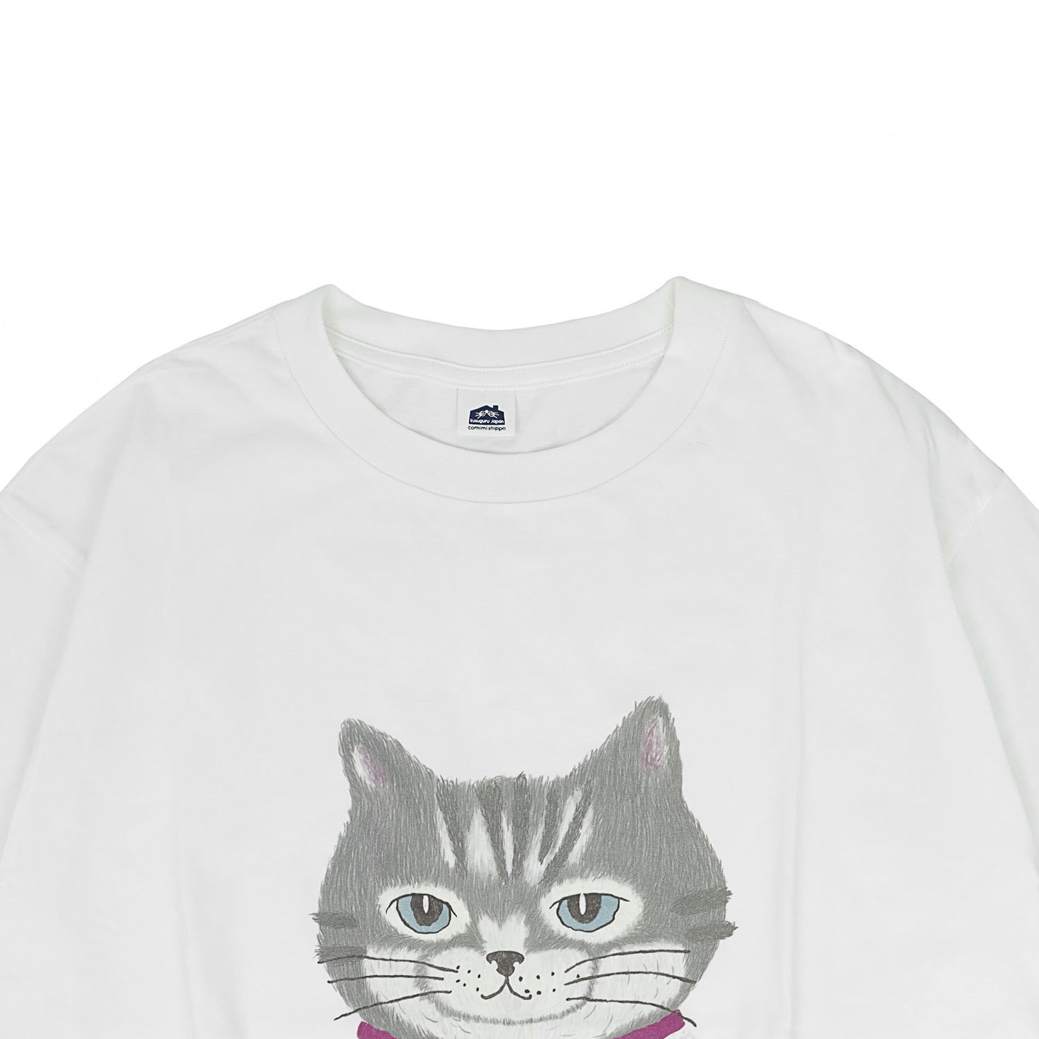 接触冷感 オフホワイトTシャツ ちまきさん柄 - 画像2