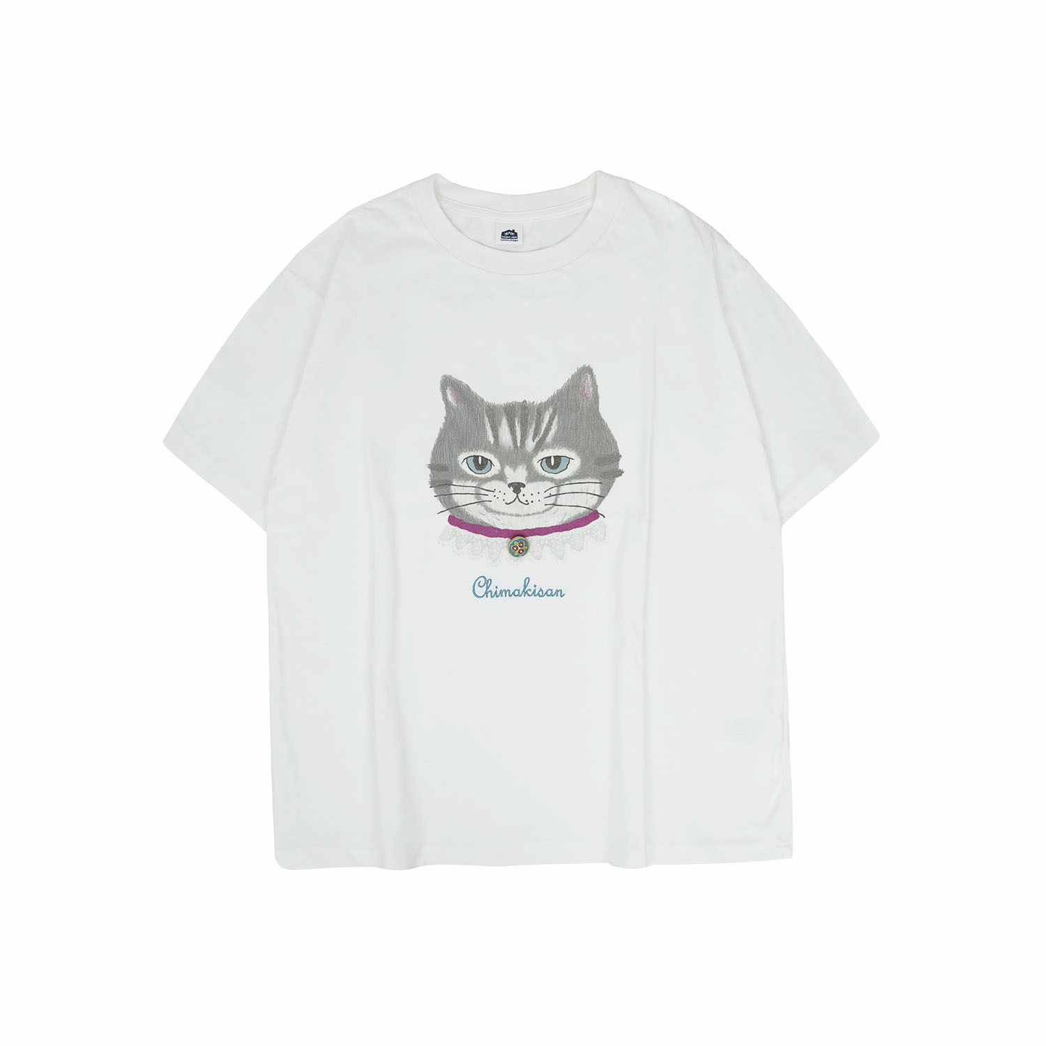 接触冷感 オフホワイトTシャツ ちまきさん柄 - 画像1