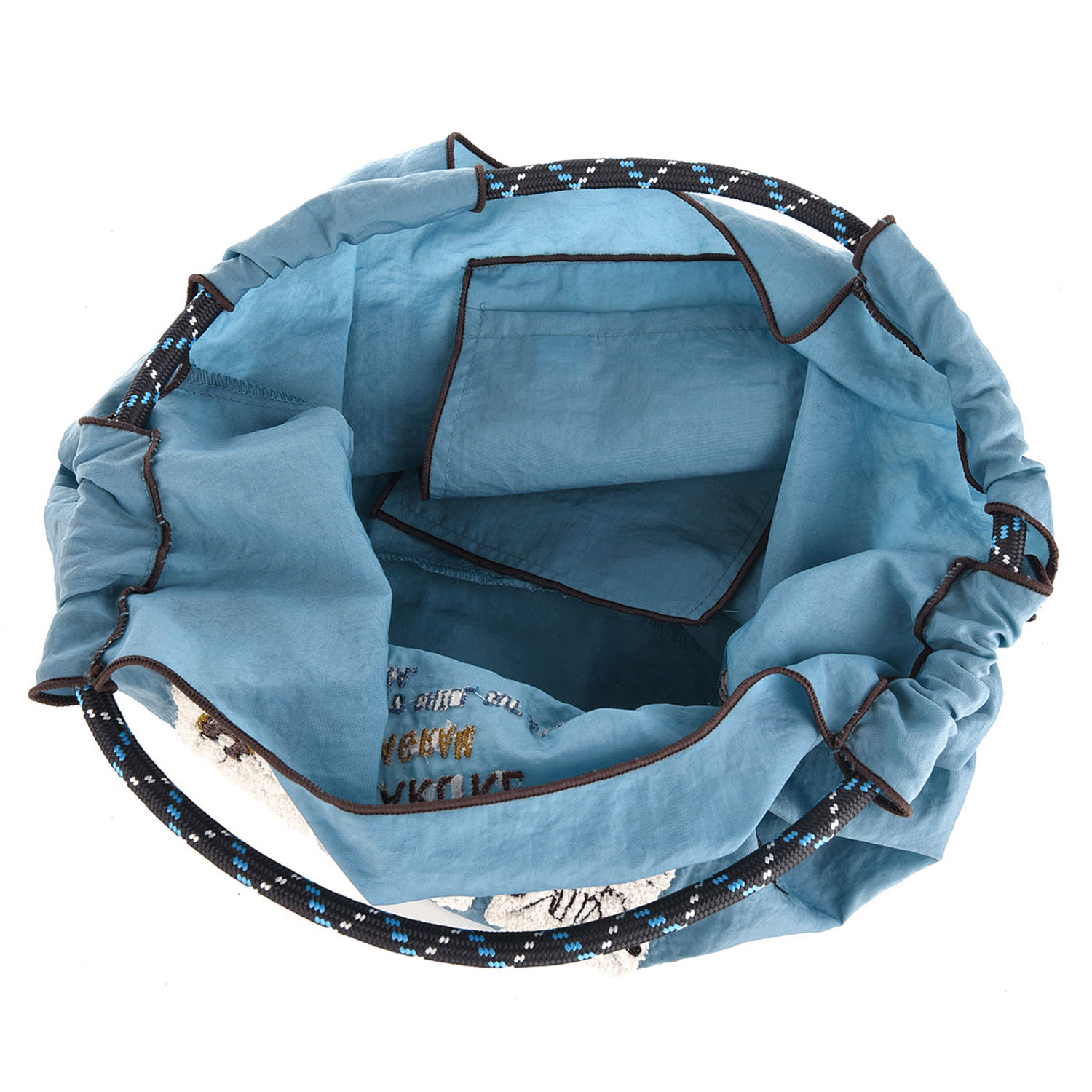 撥水加工刺繍ワッシャーバッグ M ネコまるけ柄 - 画像18