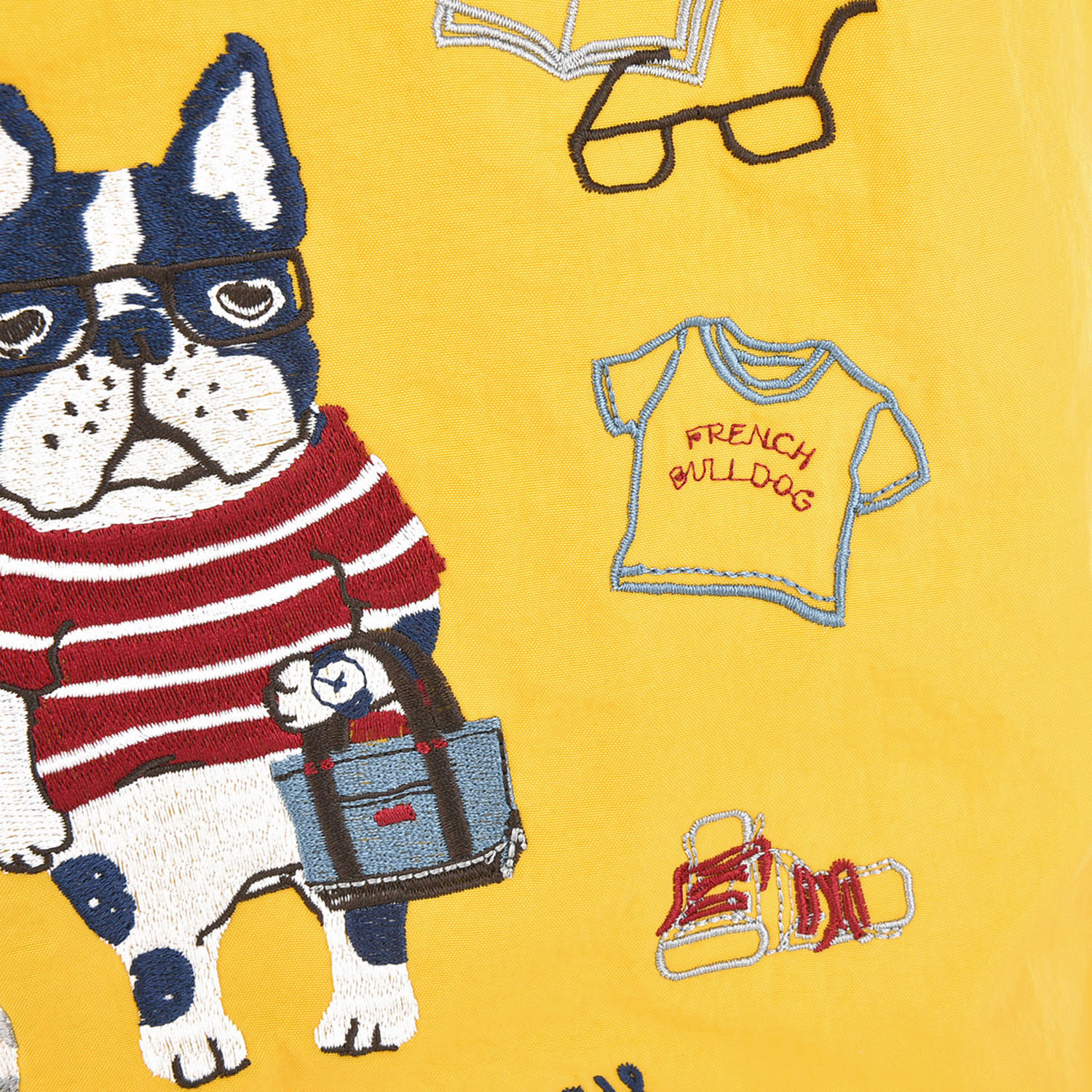 撥水加工刺繍ワッシャーバッグ L アニマルモード柄 - 画像6