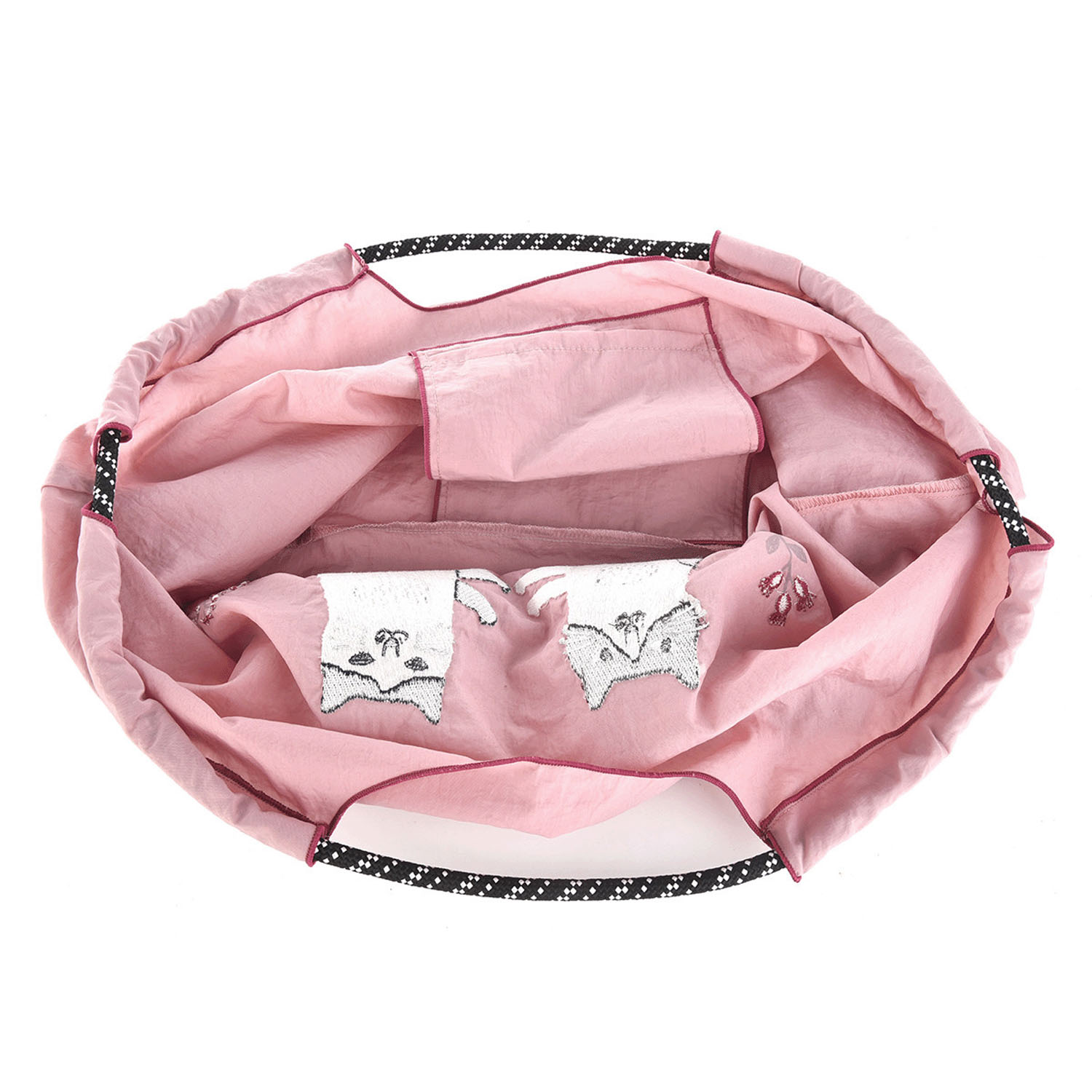 撥水加工刺繍ワッシャーバッグ L なごなごさん柄 - 画像21