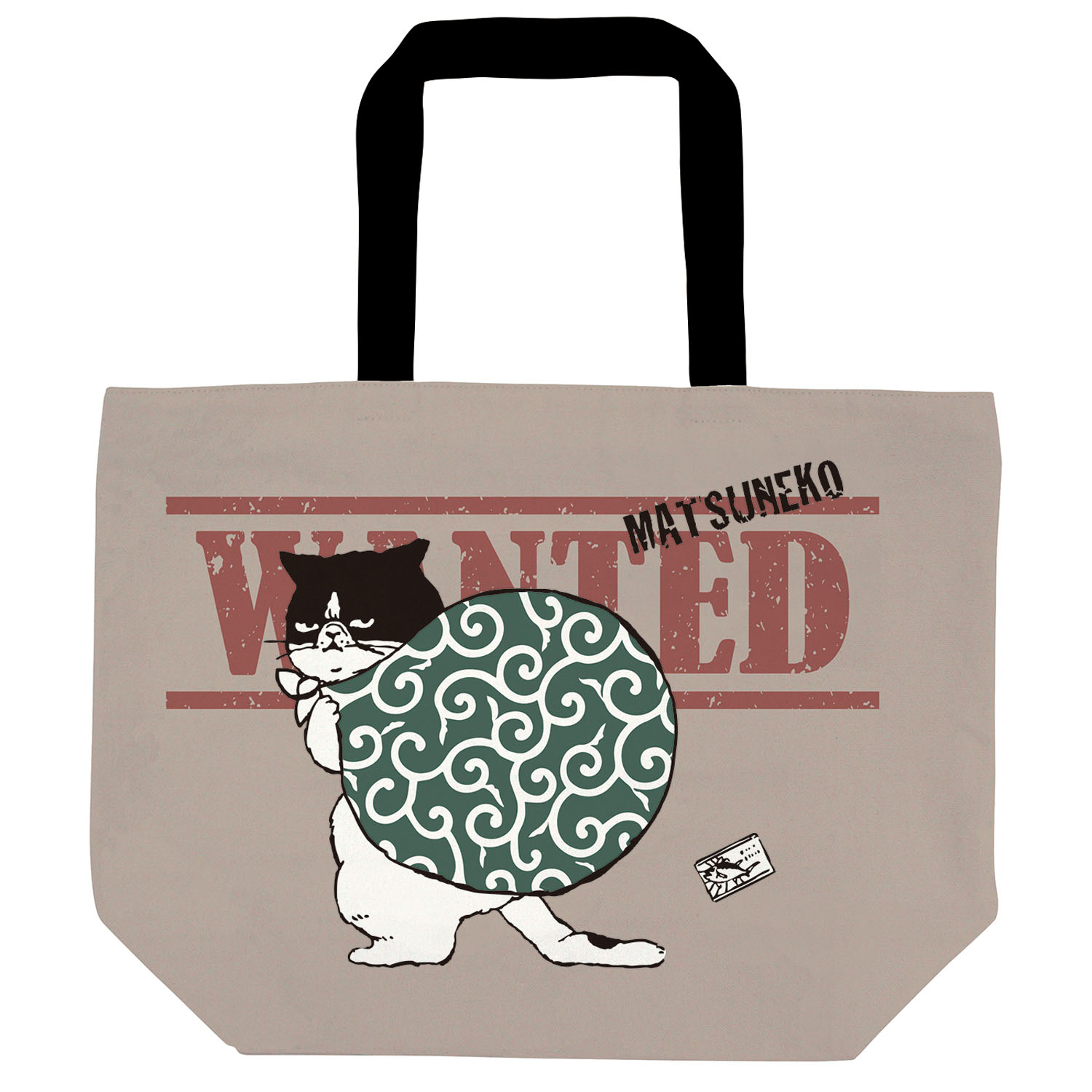 横型トートバッグ マツネコドロボー