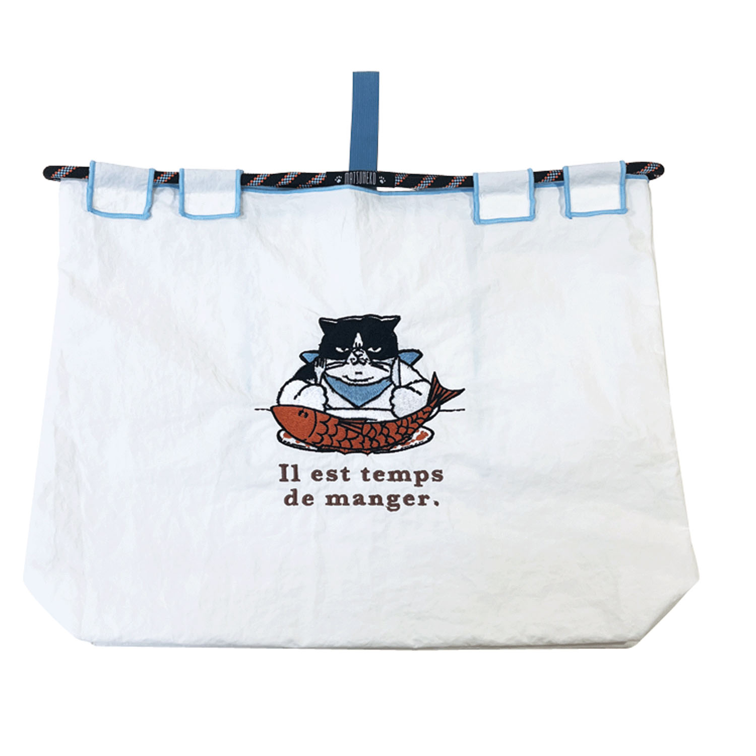 刺繍バッグM マツネコ魚