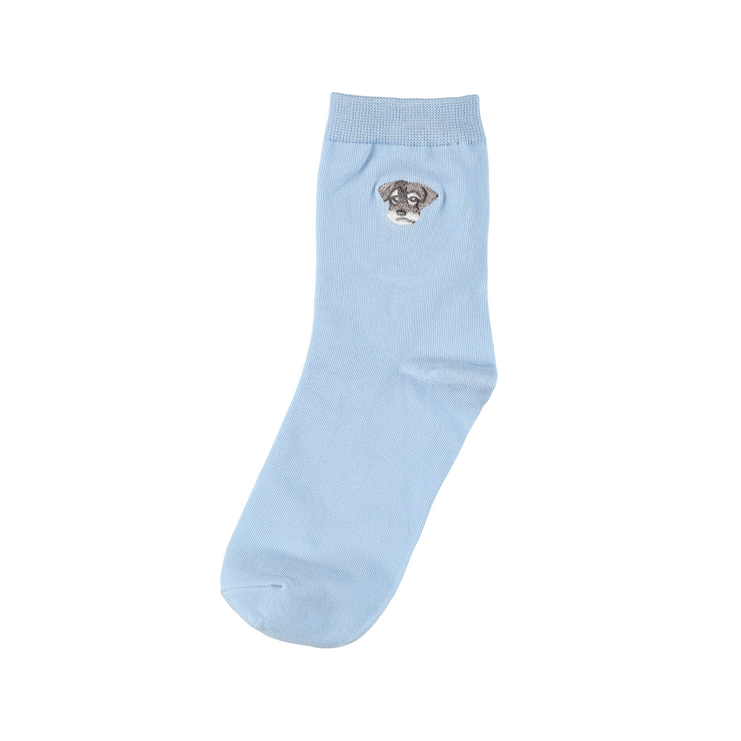 刺繍ソックス ムームーシュナ ブルー - 画像1