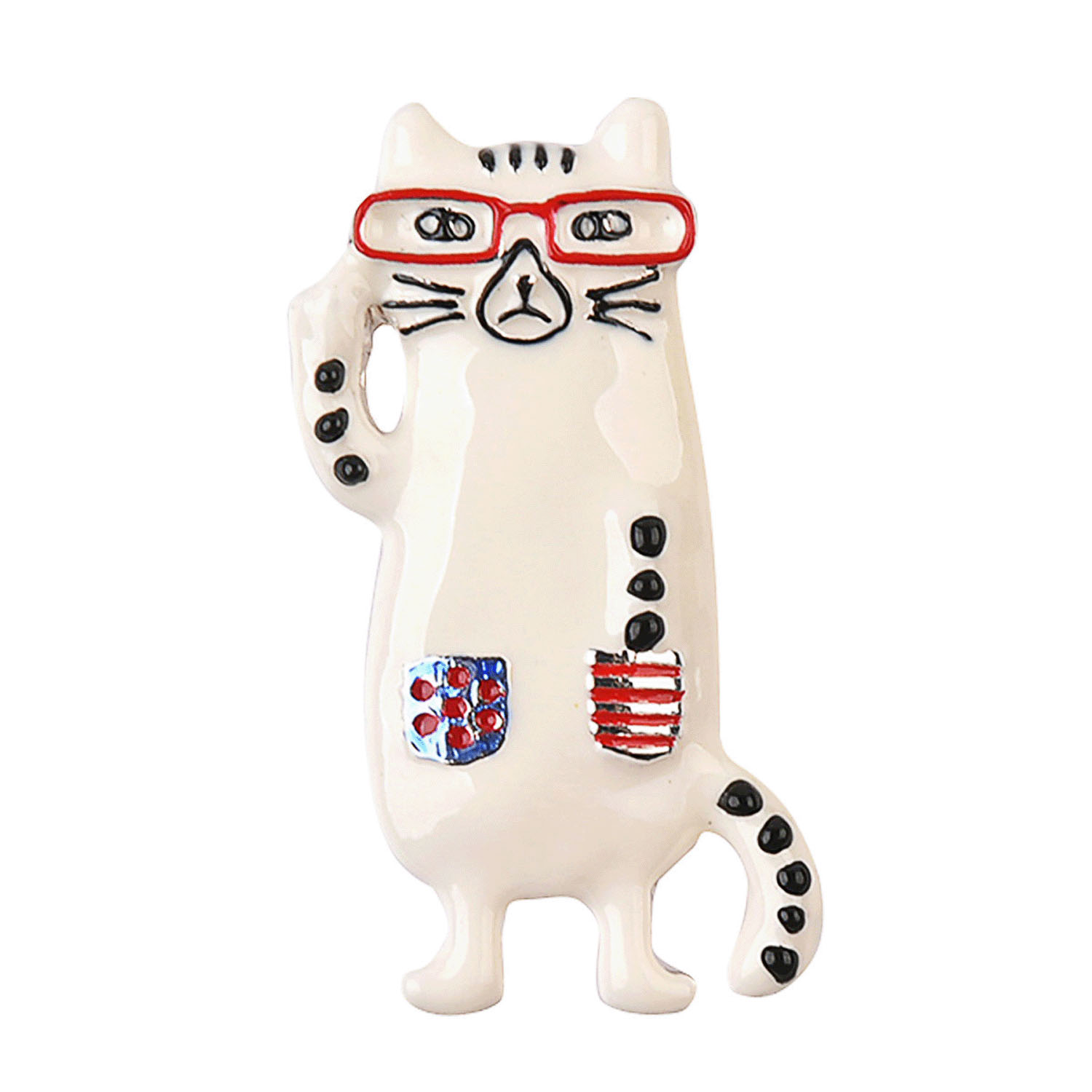 親指サイズのブローチ ネコザワさん - 画像1