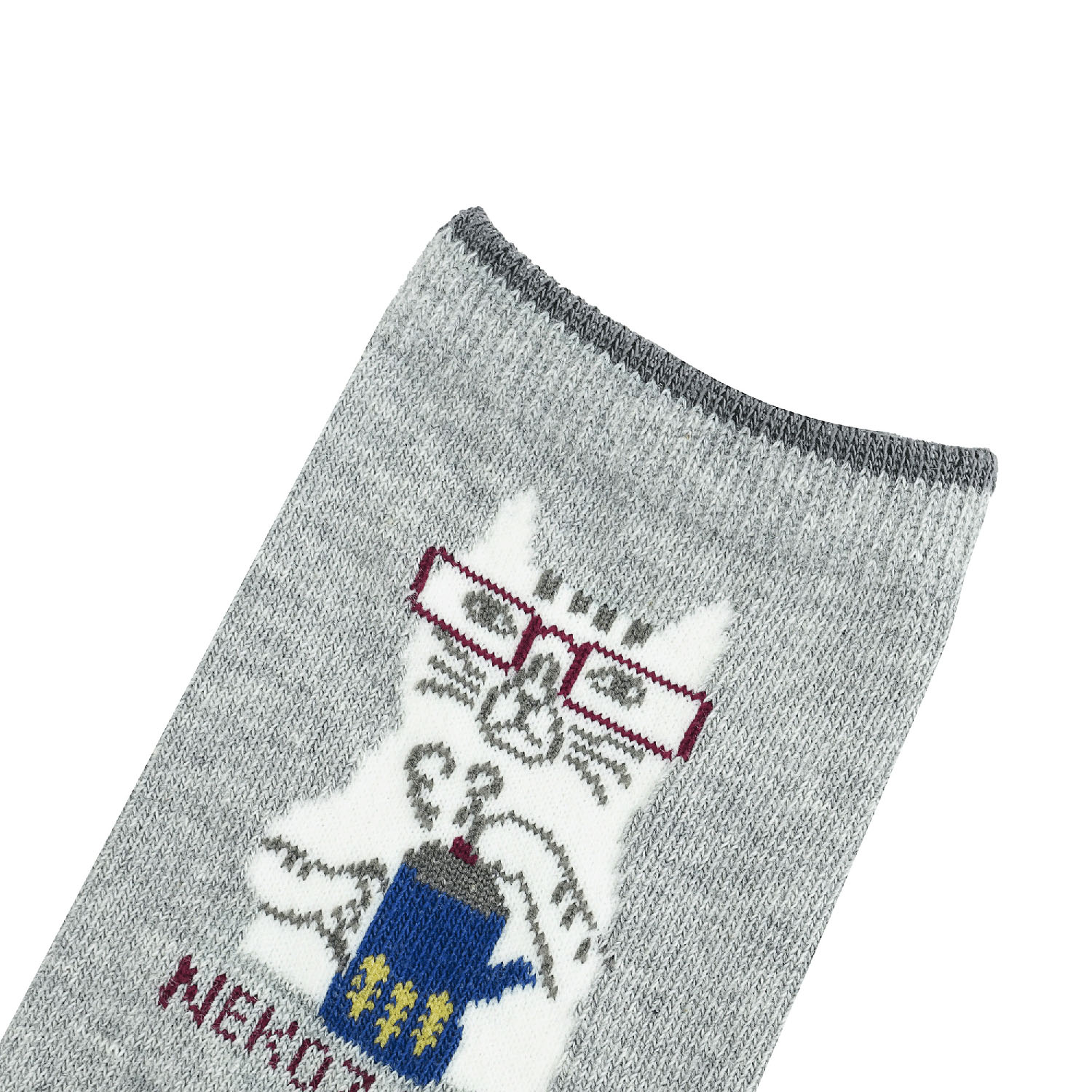 ジャガード靴下 レギュラータイプ ネコまるけ柄 - 画像3