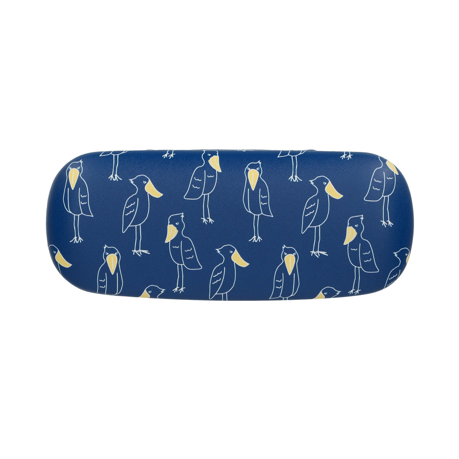 メガネケース ハシビロコウポーズ ネイビー - 画像1