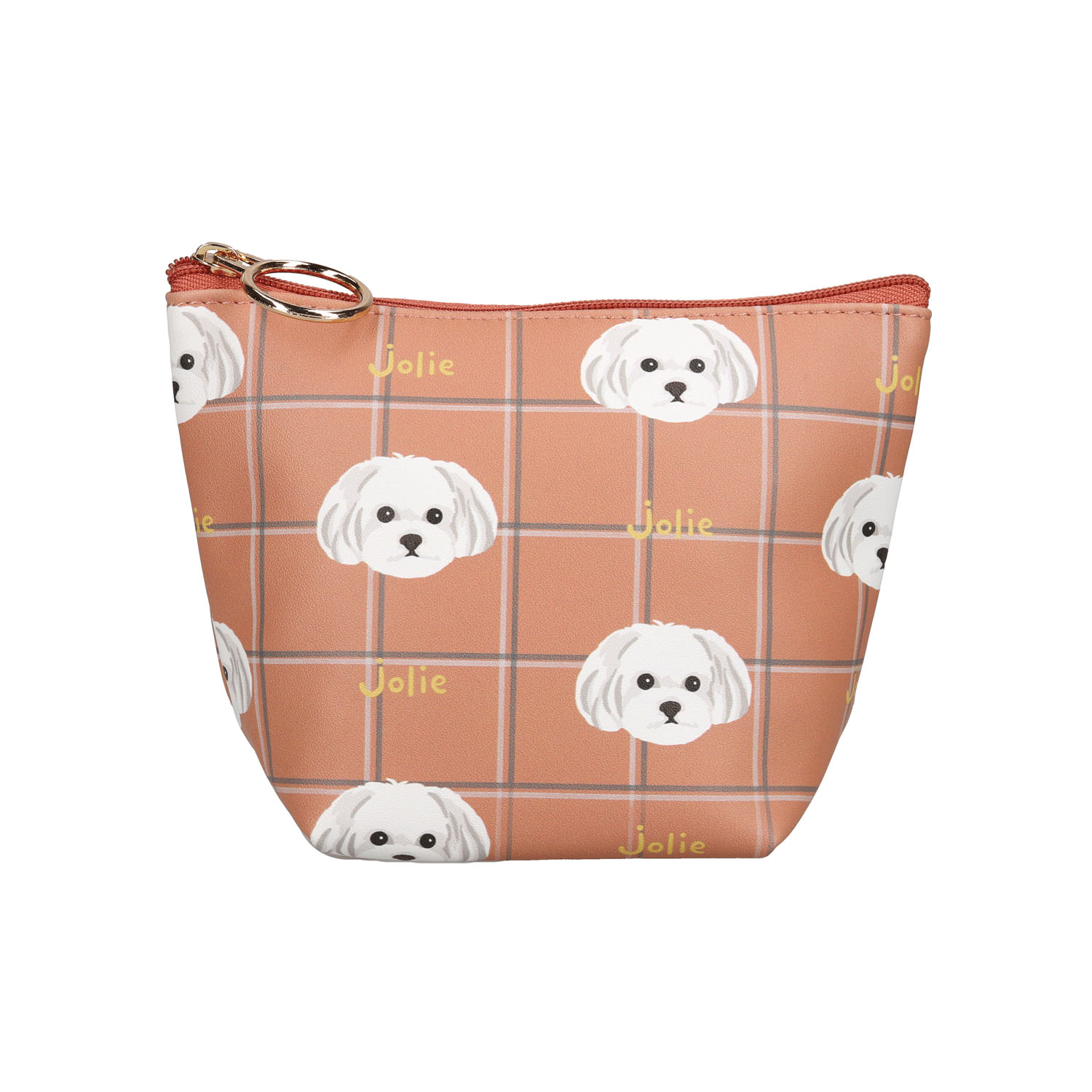 ouaf ouaf ＆ miaou marche マチ付きポーチ マルチ－ズチェック