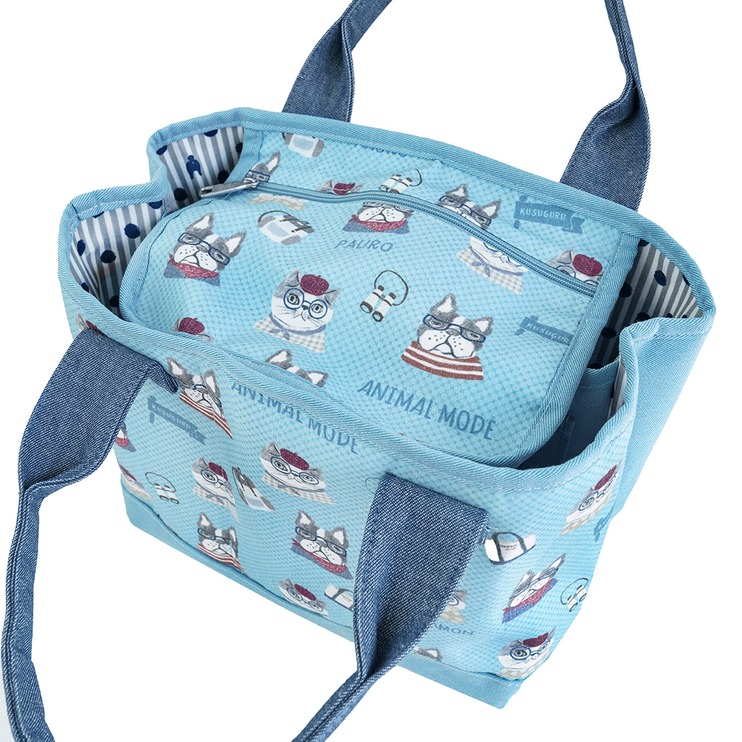 蓋付き仕切りトート アニマルモード - 画像11