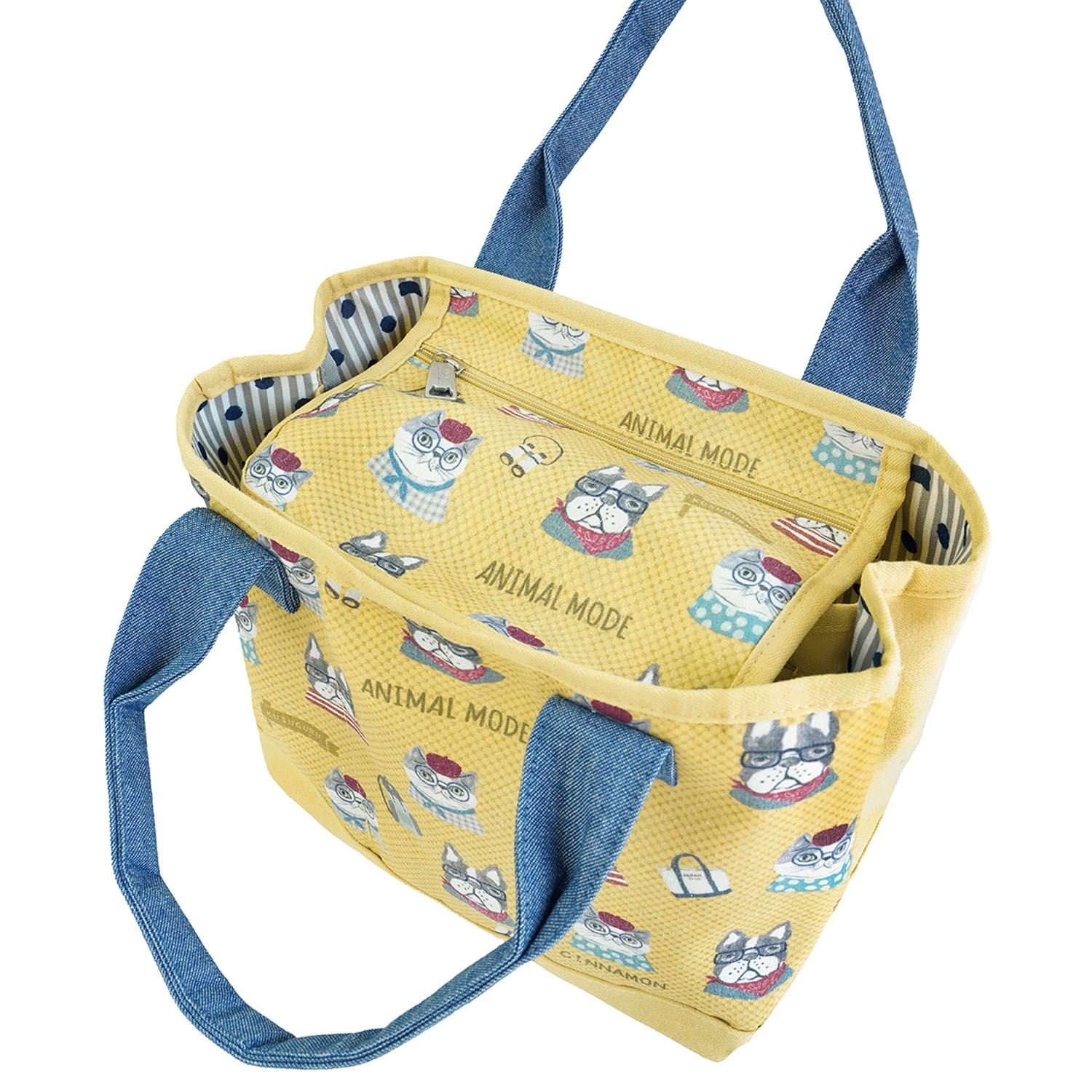 蓋付き仕切りトート アニマルモード - 画像6