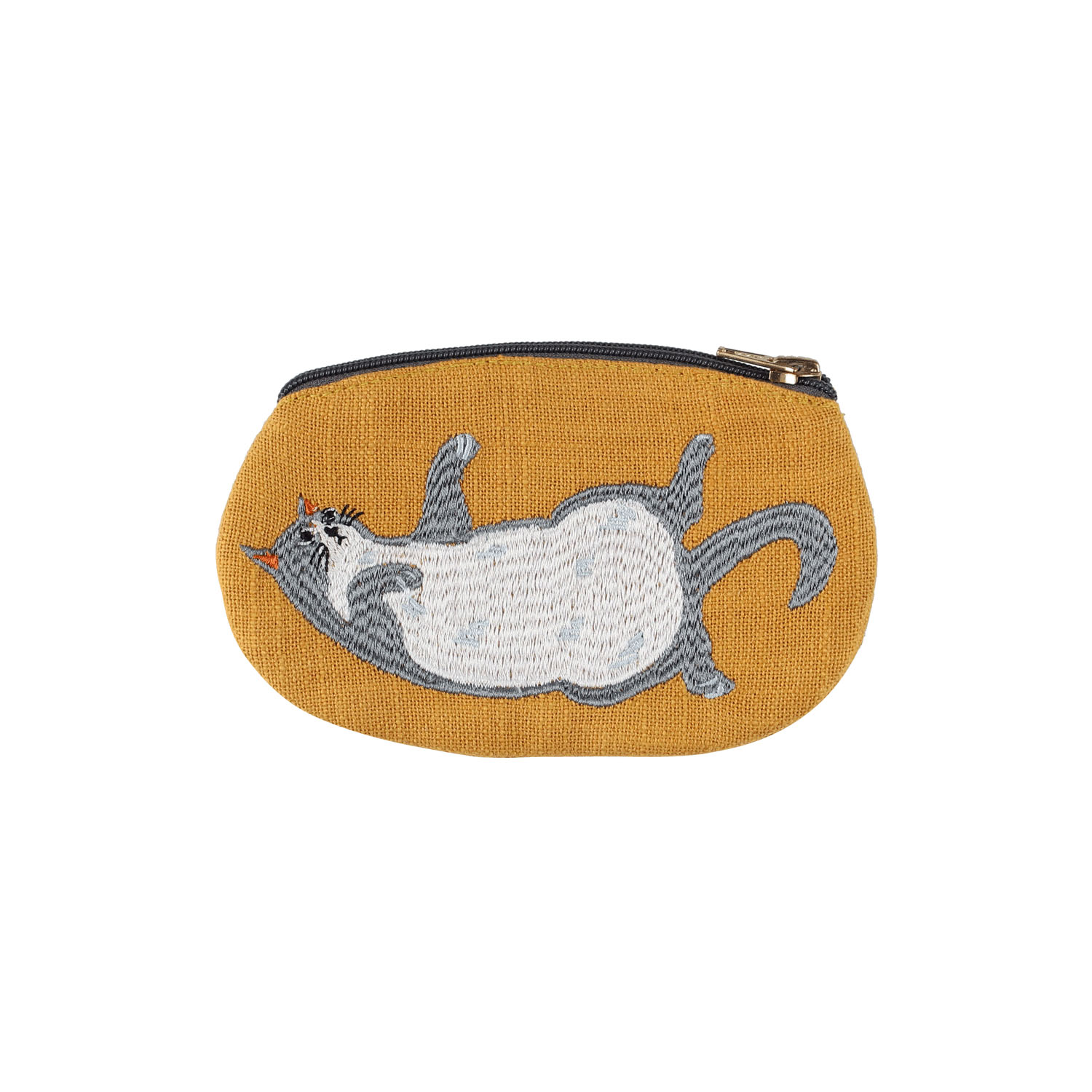 ouaf ouaf ＆ miaou marche ししゅうポーチ ハチワレ