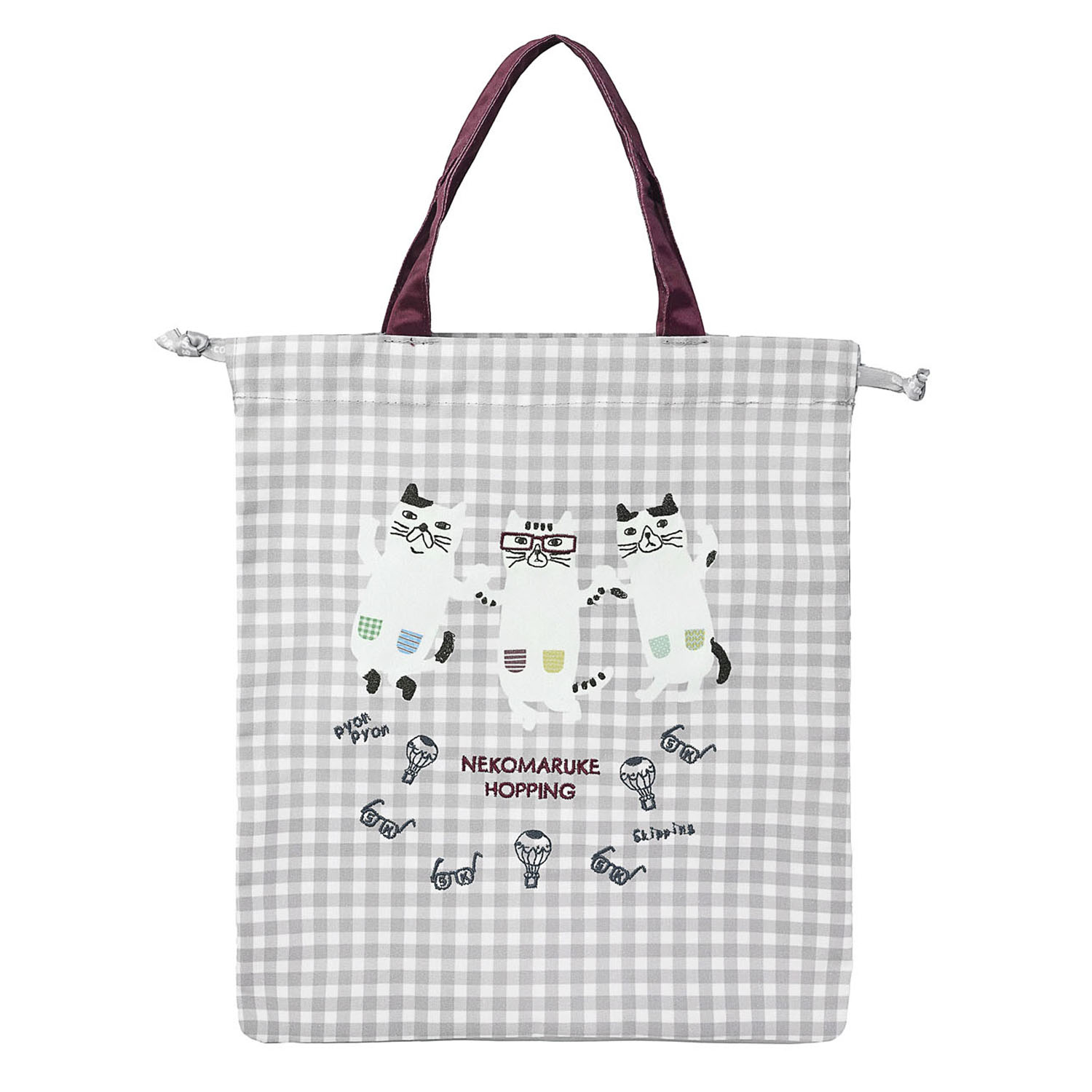 巾着バッグ ネコまるけ - 画像2