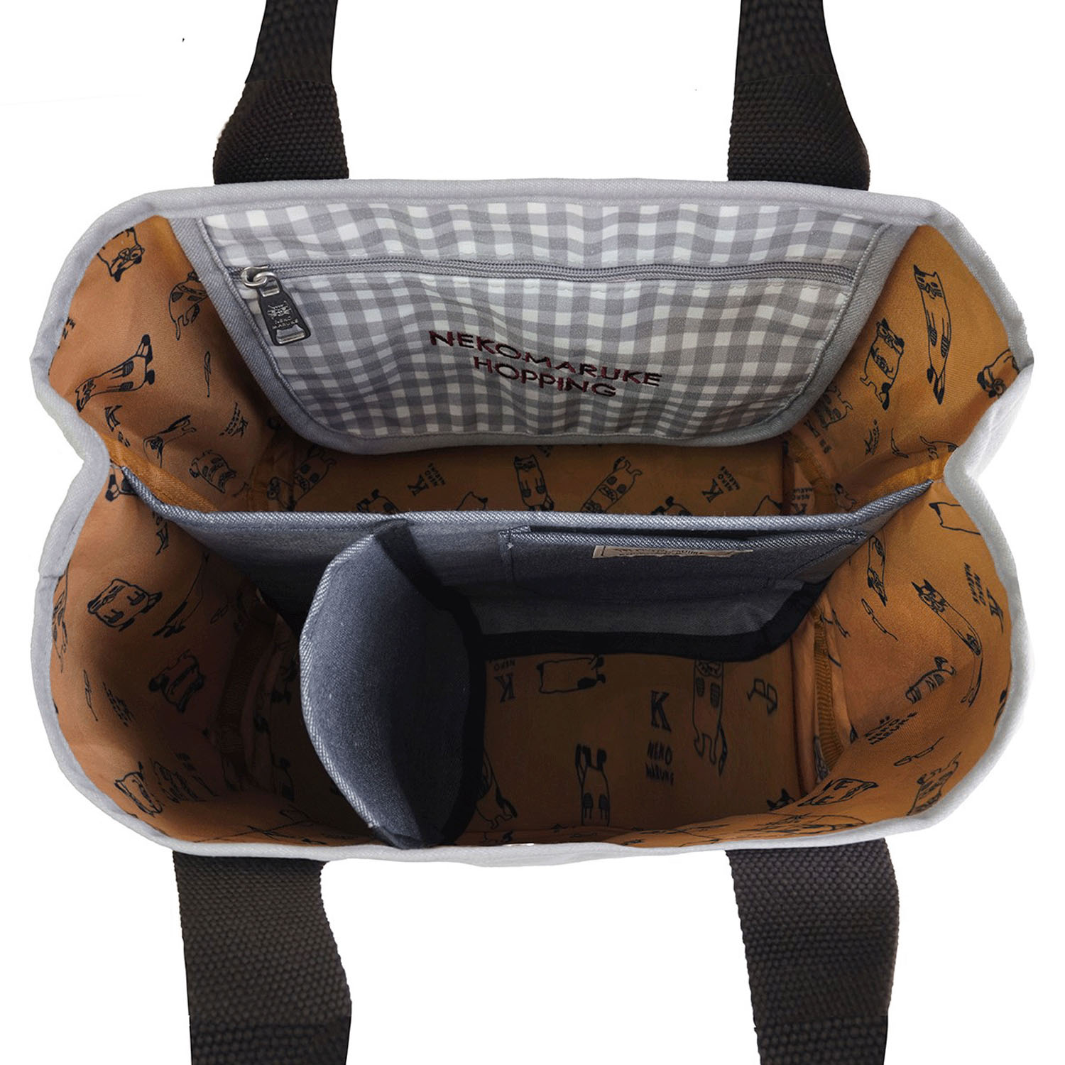 蓋付き仕切りトートS ネコまるけ - 画像7