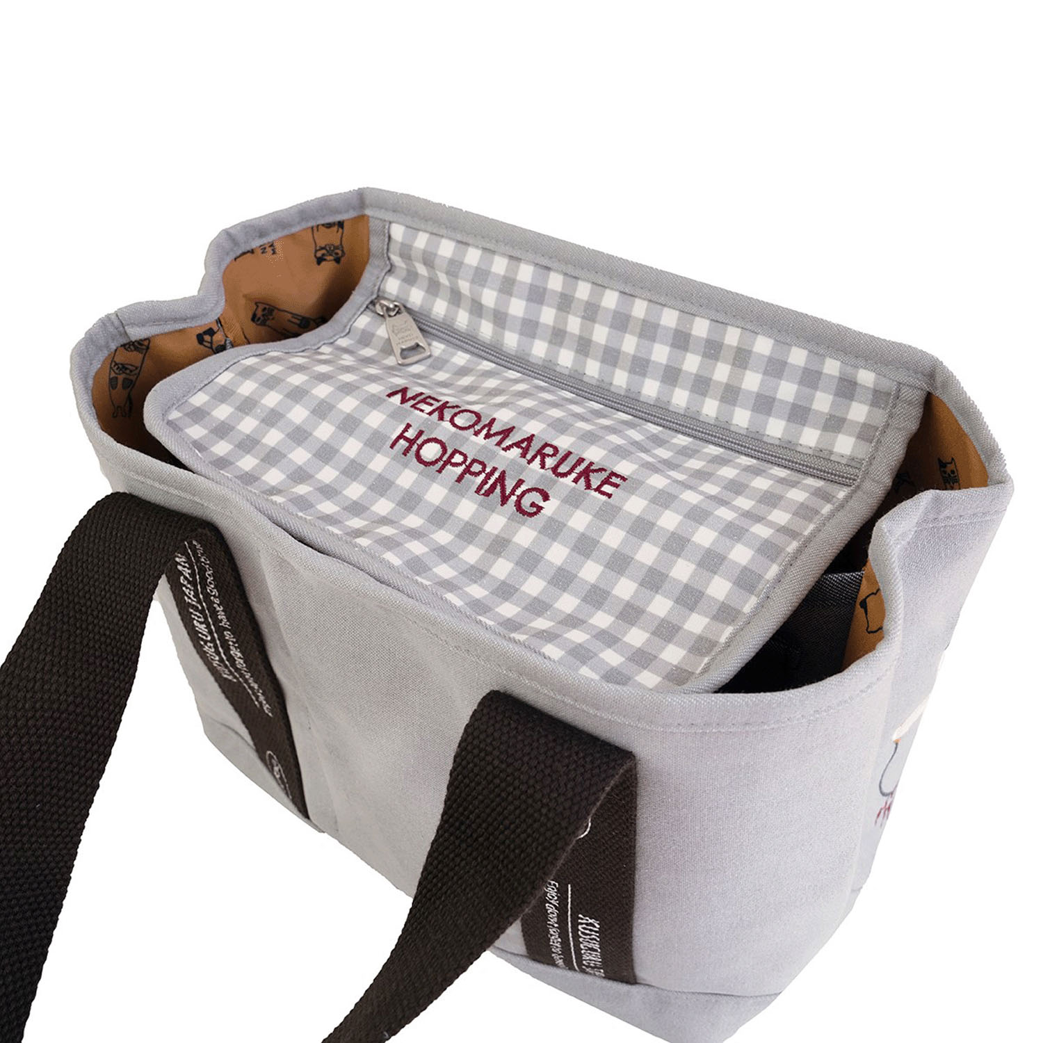 蓋付き仕切りトートS ネコまるけ - 画像9