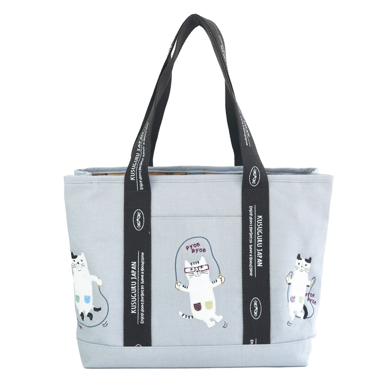 蓋付き仕切りトートM ネコまるけ - 画像2