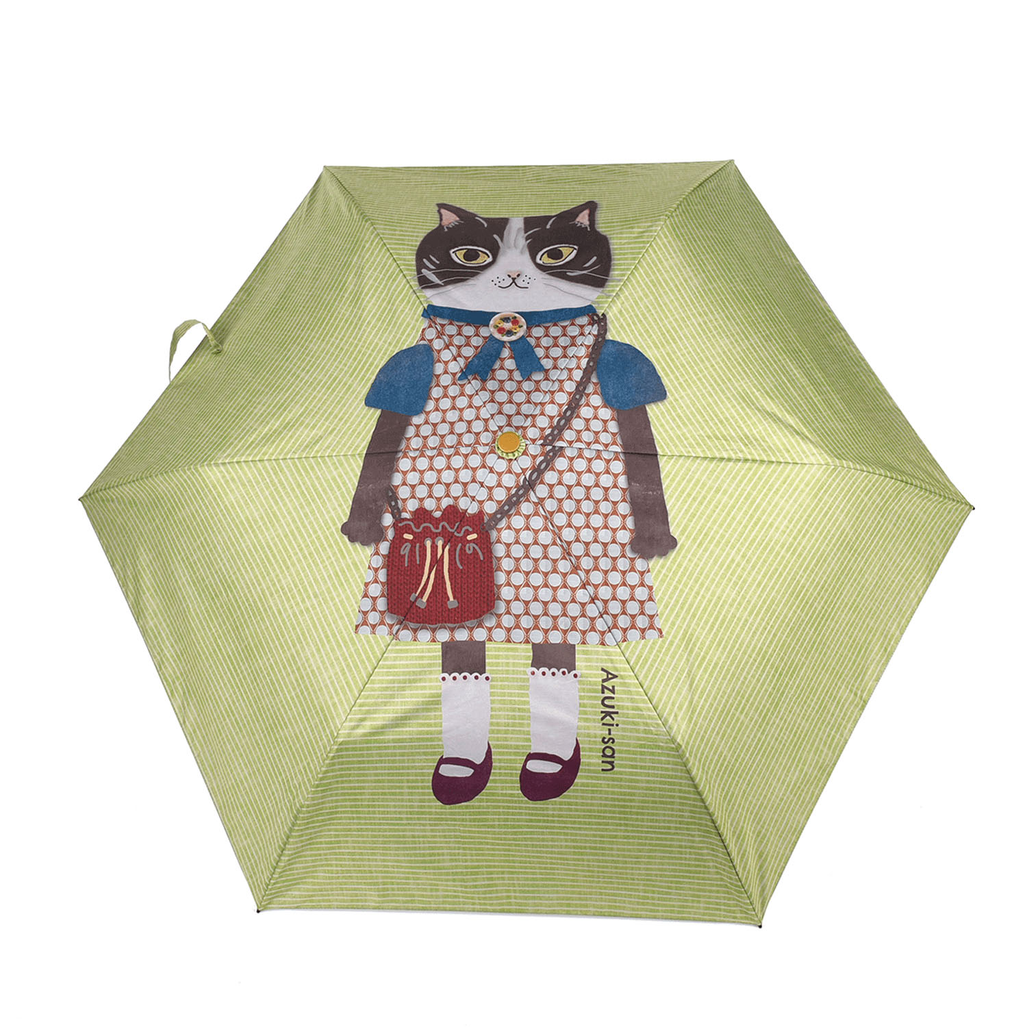 パーラーすずらん堂 晴雨兼用折傘 あずきさん - 画像1