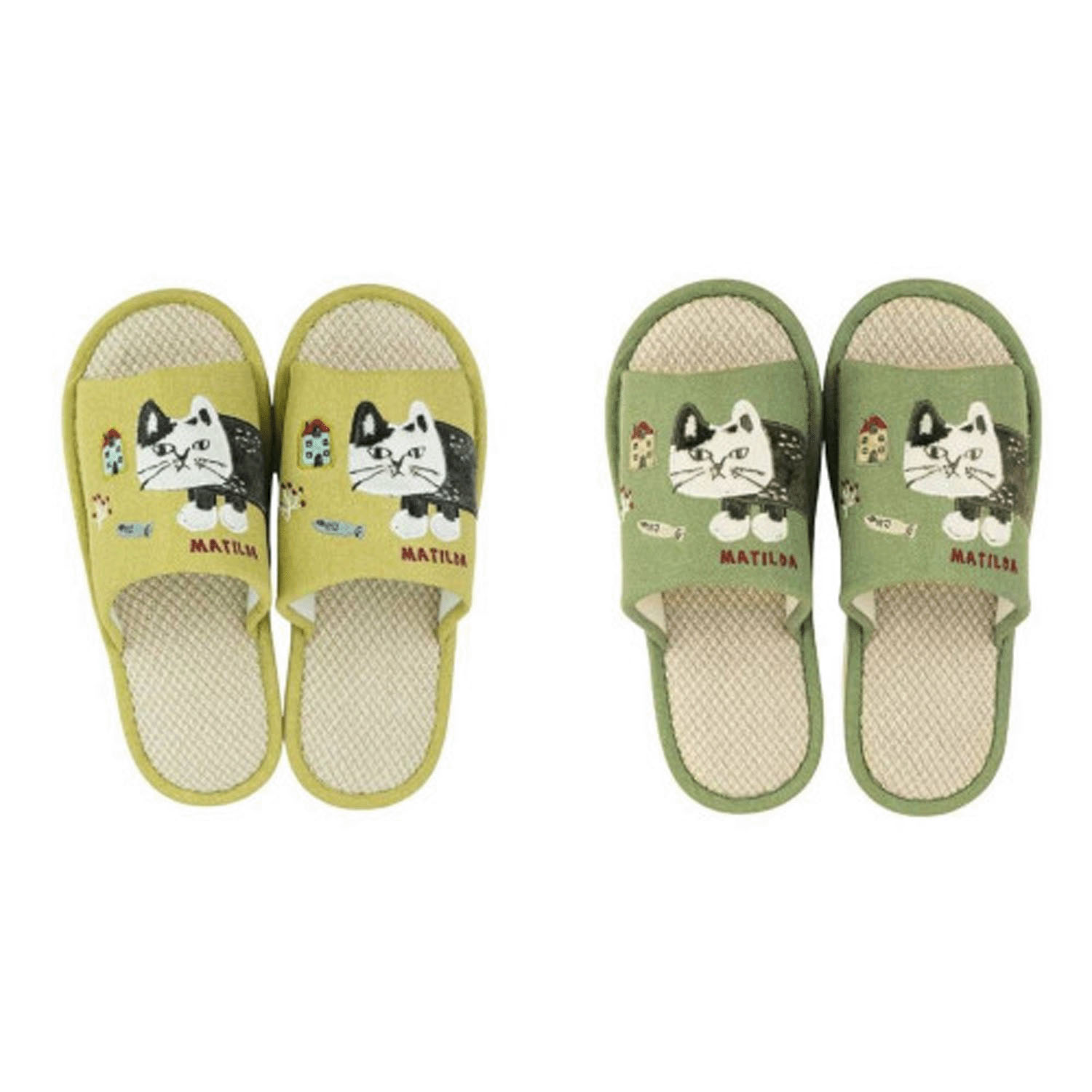 棉麻スリッパ マチルダさん - 画像1