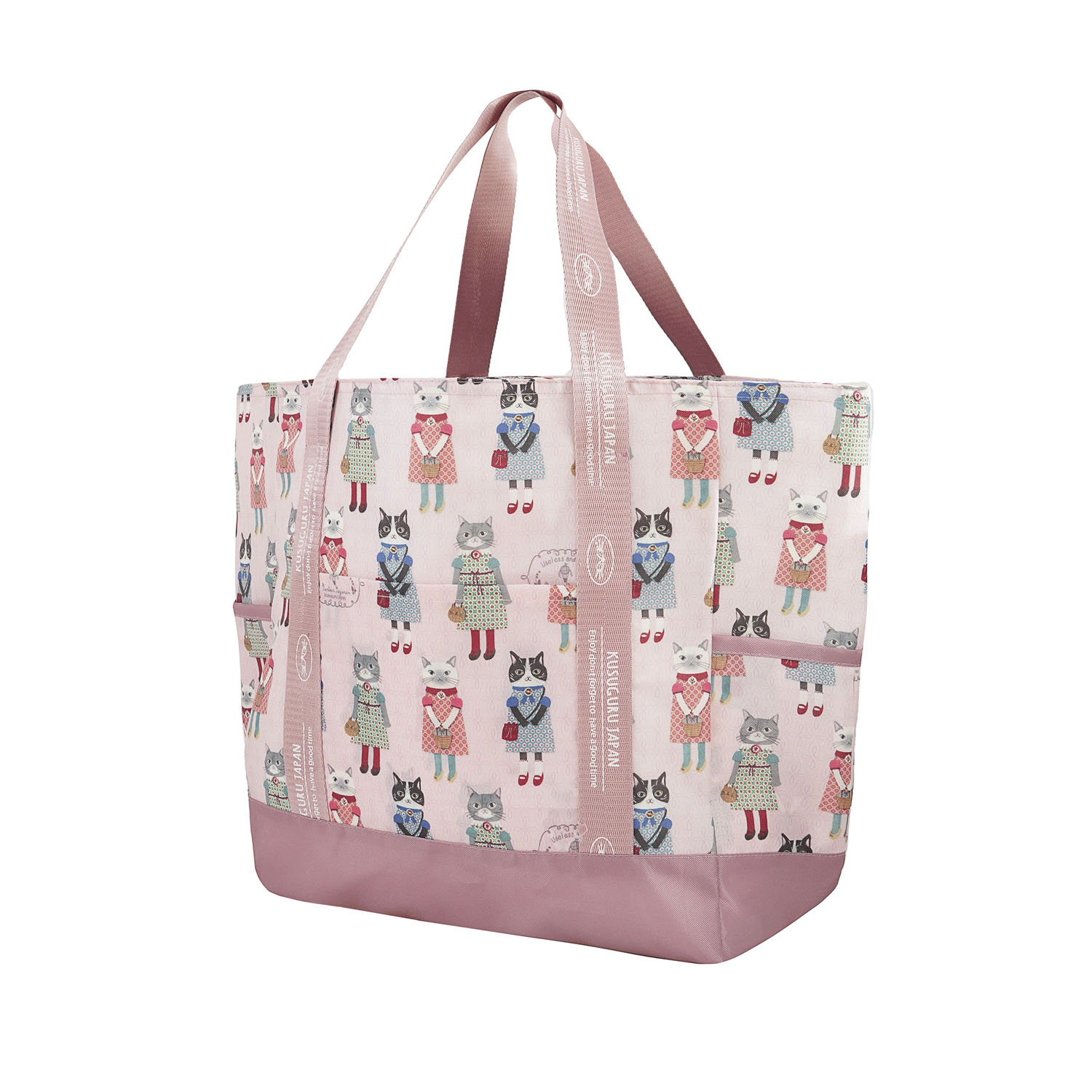 アルミ保冷保温 トートバッグ おめかしさん柄 - 画像3