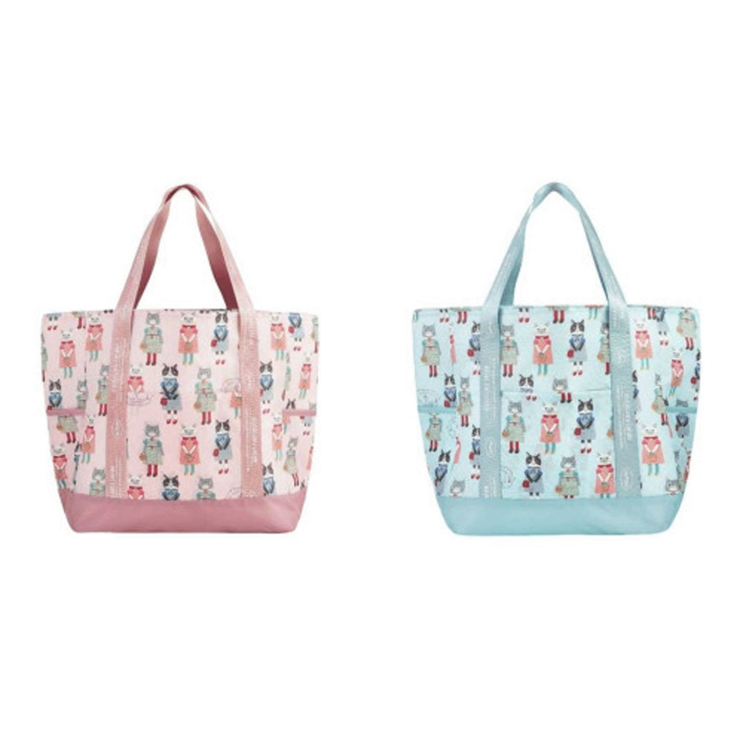 アルミ保冷保温 トートバッグ おめかしさん柄 - 画像1