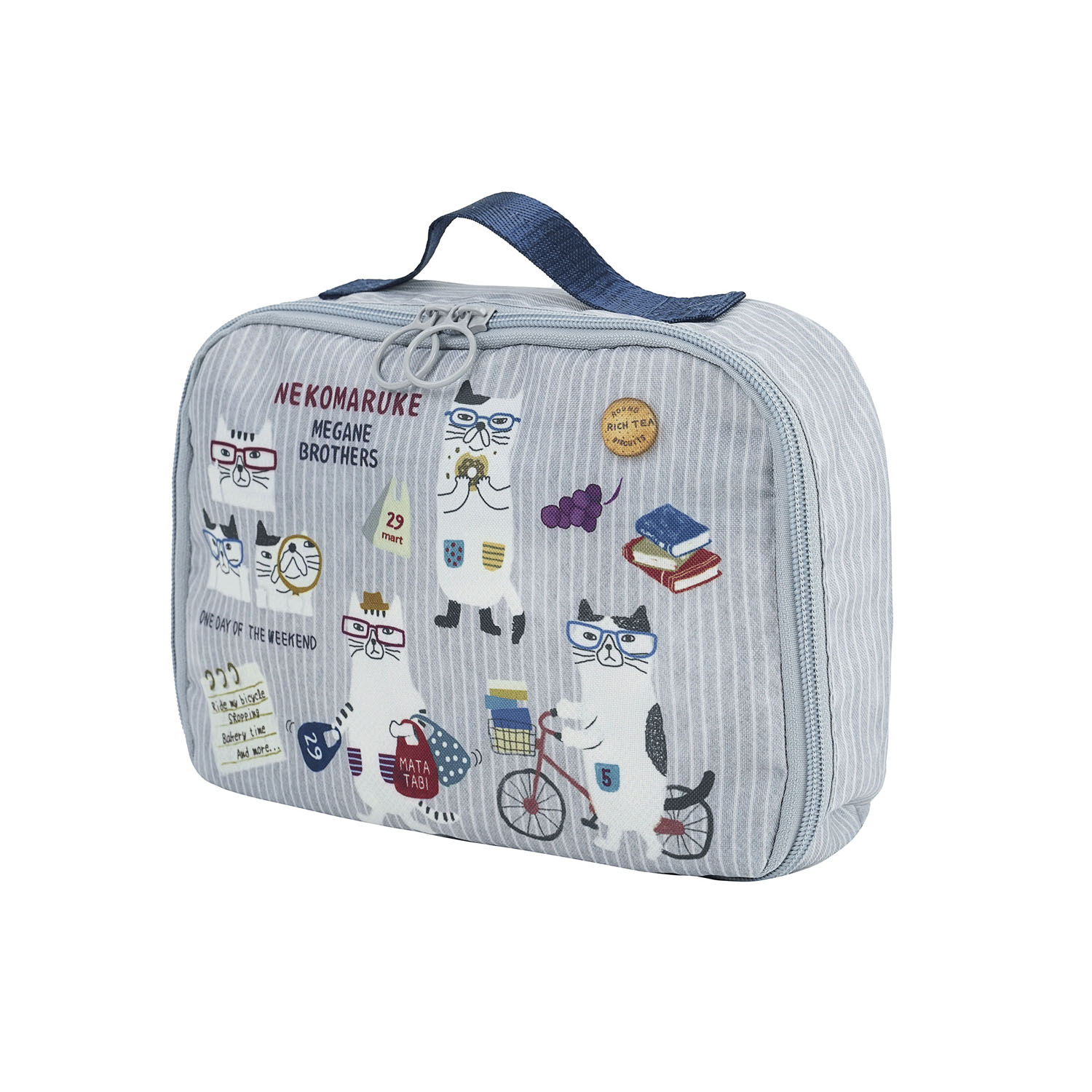 アメニティポーチ ネコまるけ柄 - 画像3