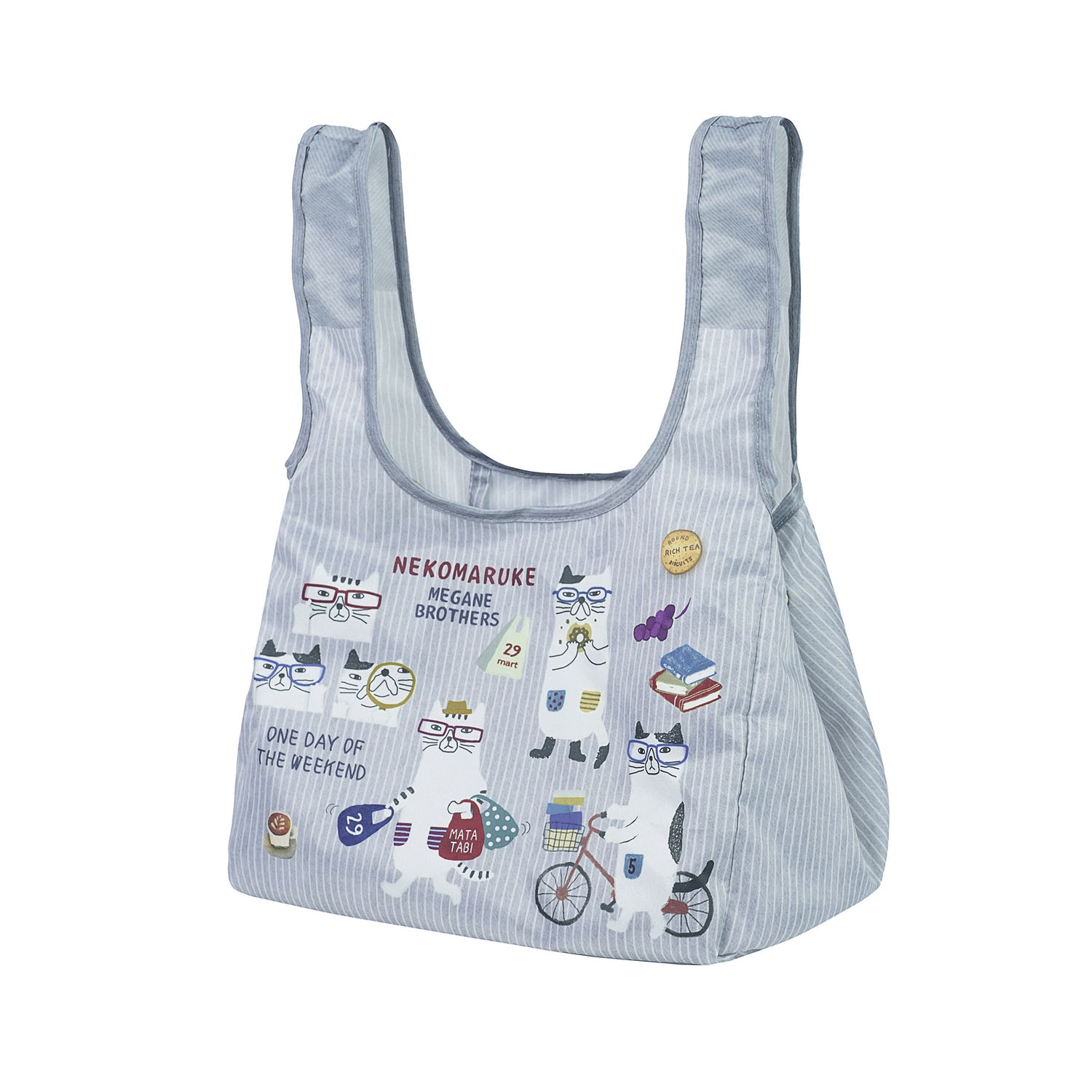 コンビニエコバッグ  ネコまるけ柄 - 画像5