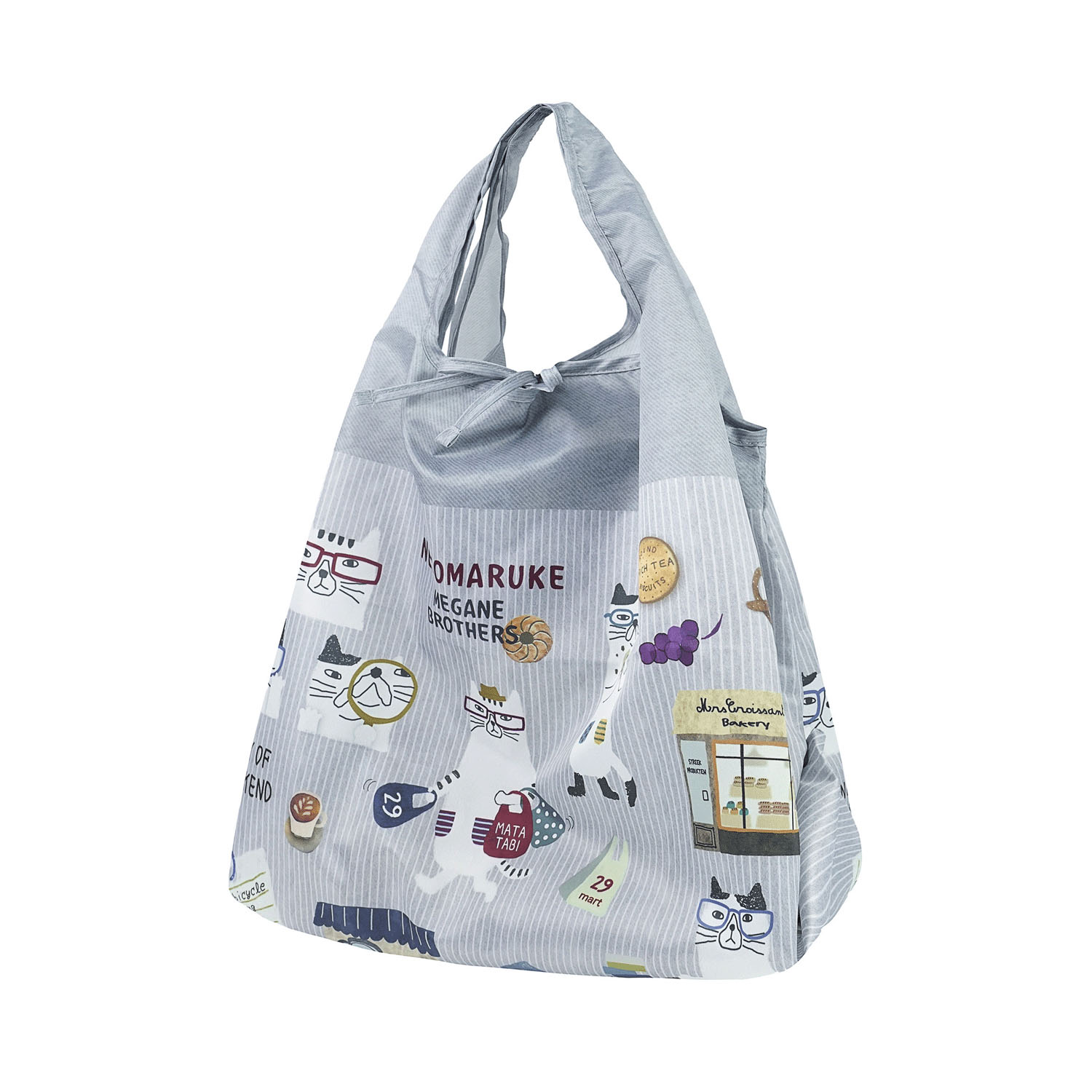 エコバッグ（Lサイズ） ネコまるけ柄 - 画像4