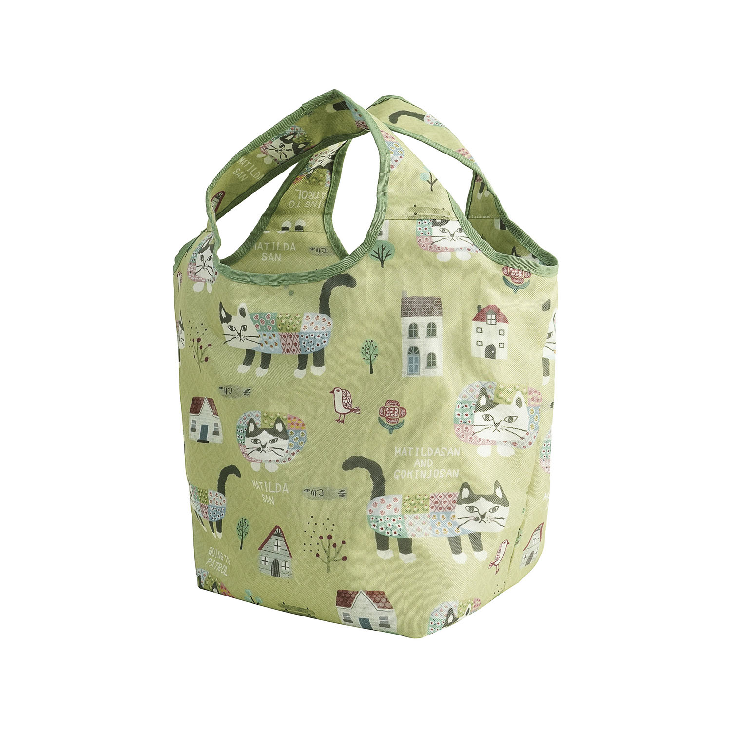 シルバー保冷保温 折り畳みエコバッグ（Sサイズ） マチルダさん柄 - 画像3