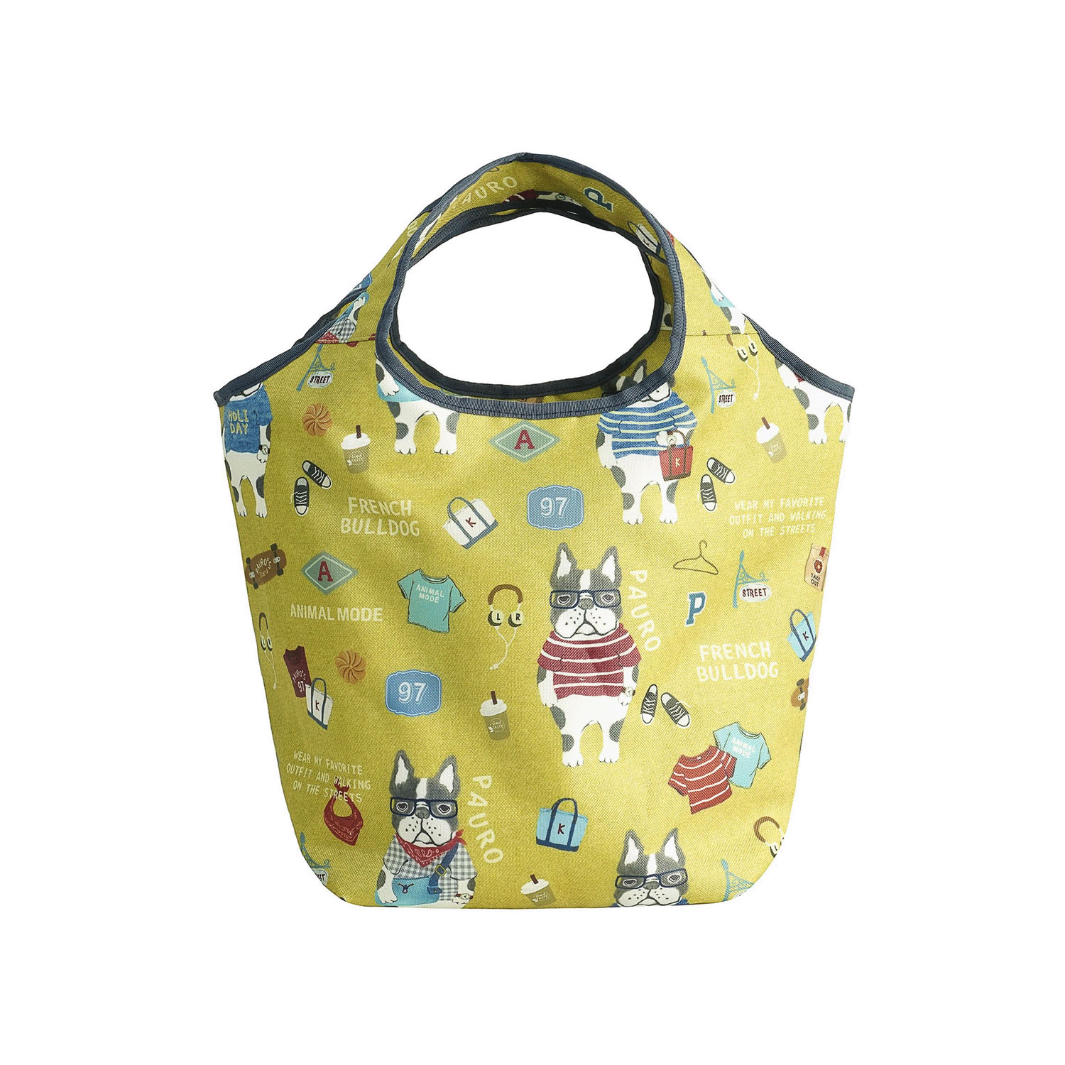 シルバー保冷保温 折り畳みエコバッグ（Sサイズ） パウロ柄 - 画像2