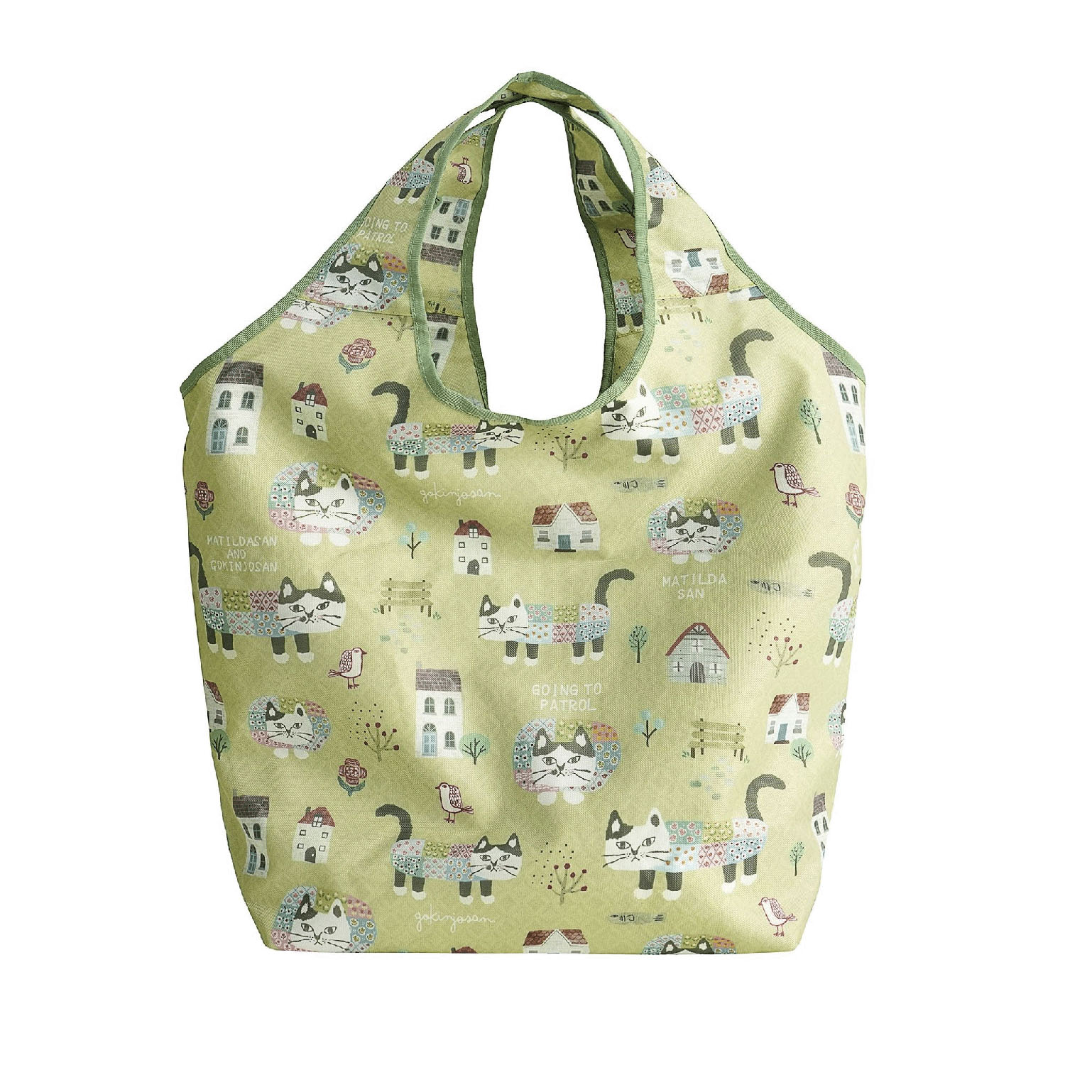 シルバー保冷保温 折り畳みエコバッグ（Lサイズ） マチルダさん柄 - 画像2