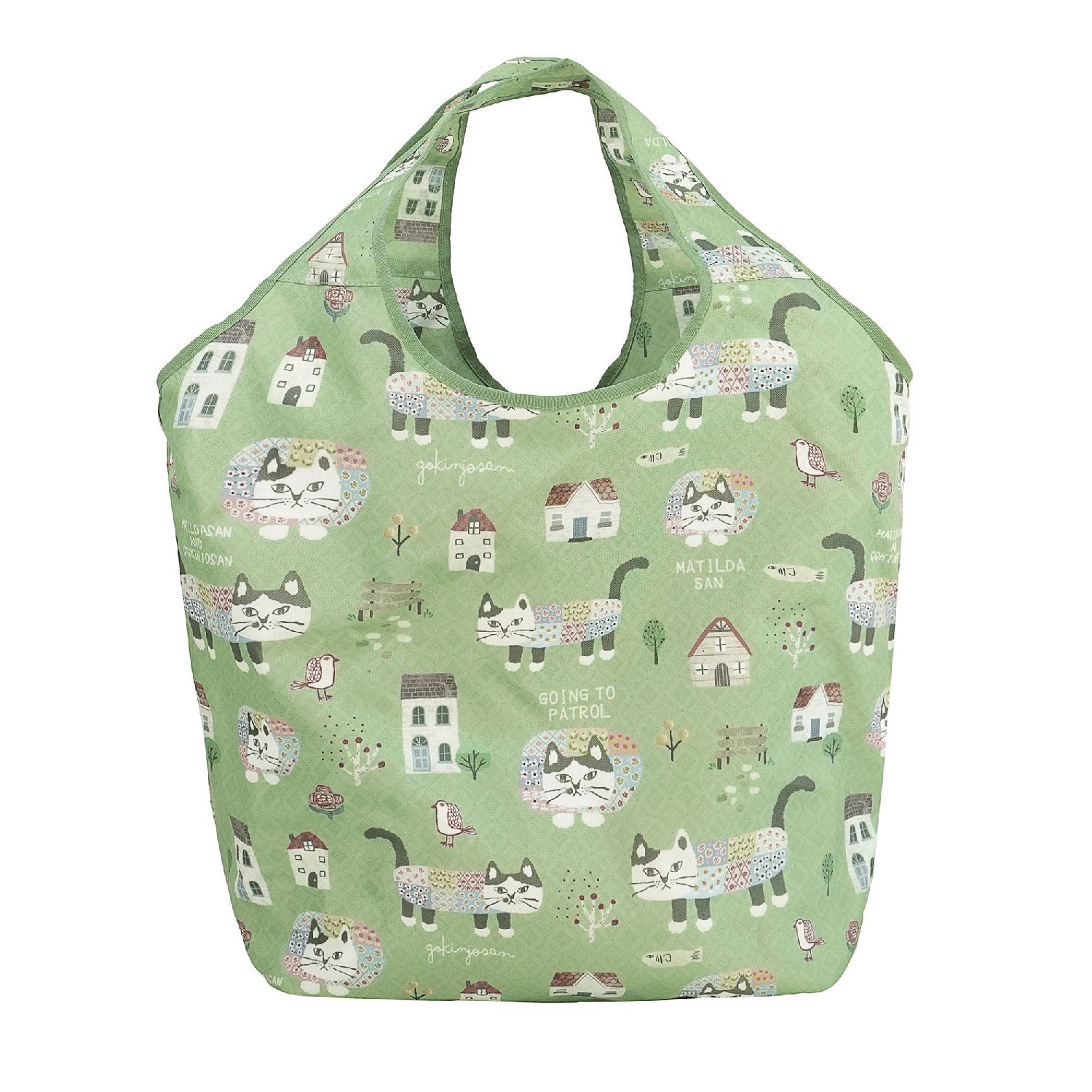 シルバー保冷保温 折り畳みエコバッグ（Lサイズ） マチルダさん柄 - 画像8