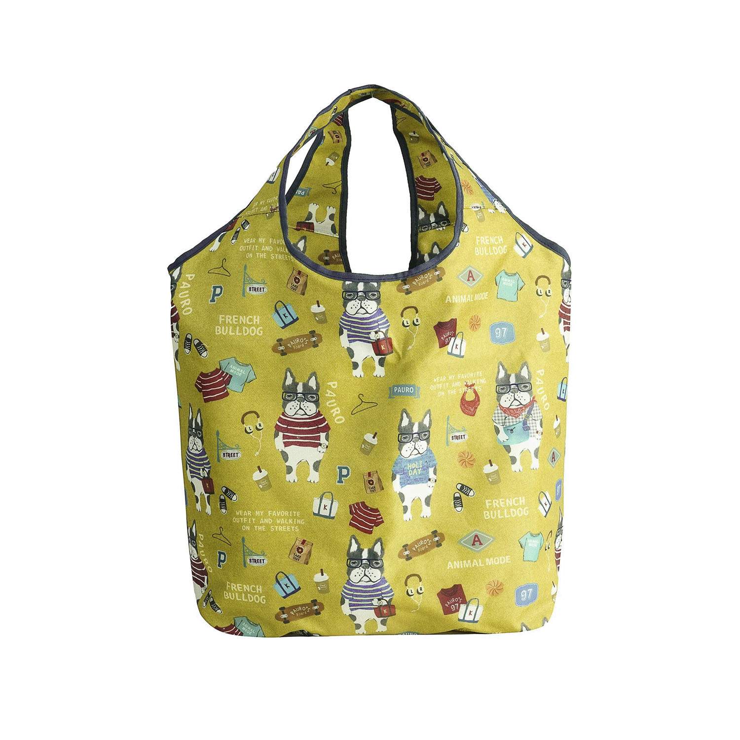 シルバー保冷保温 折り畳みエコバッグ（Lサイズ） ネパウロ柄 - 画像2