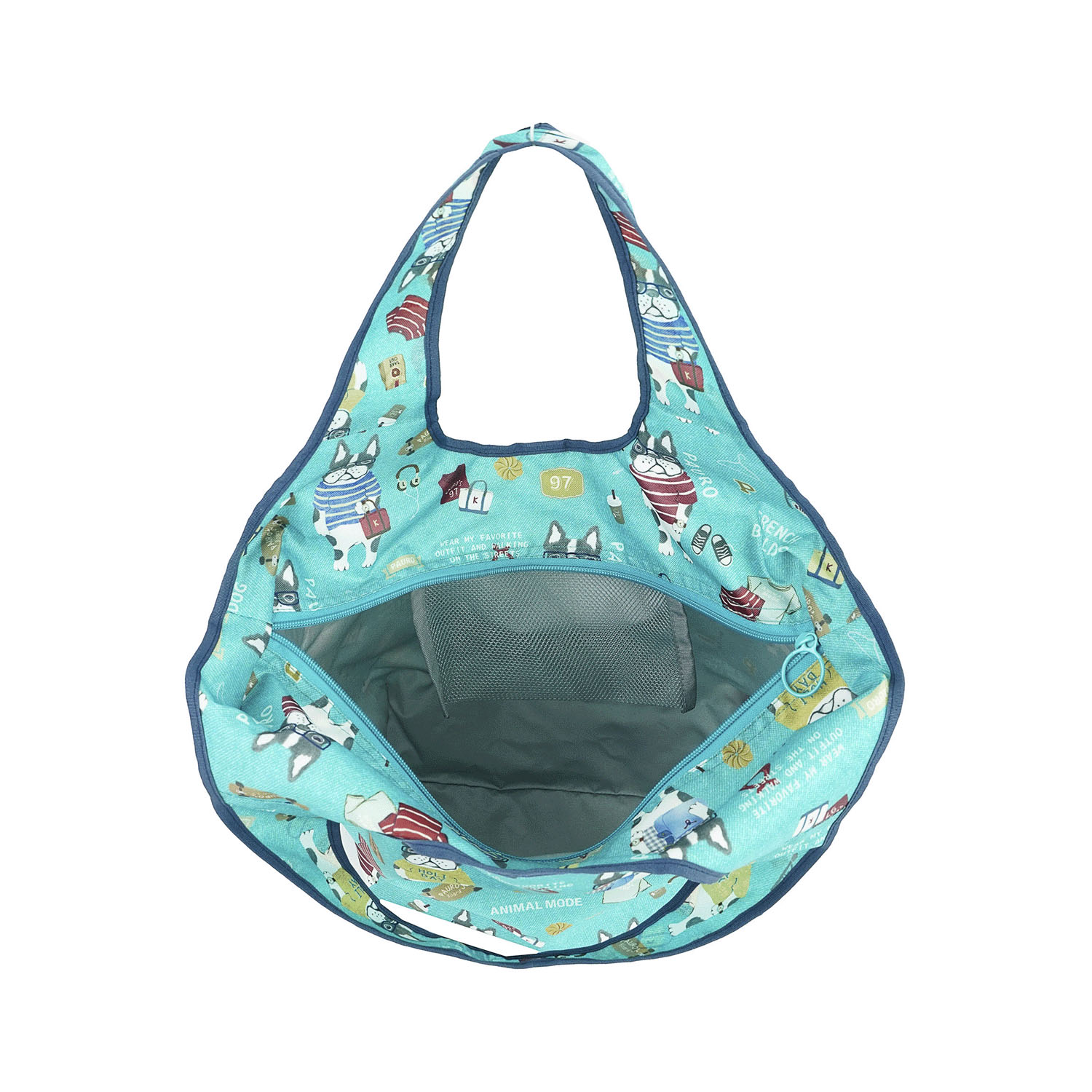 シルバー保冷保温 折り畳みエコバッグ（Lサイズ） ネパウロ柄 - 画像12