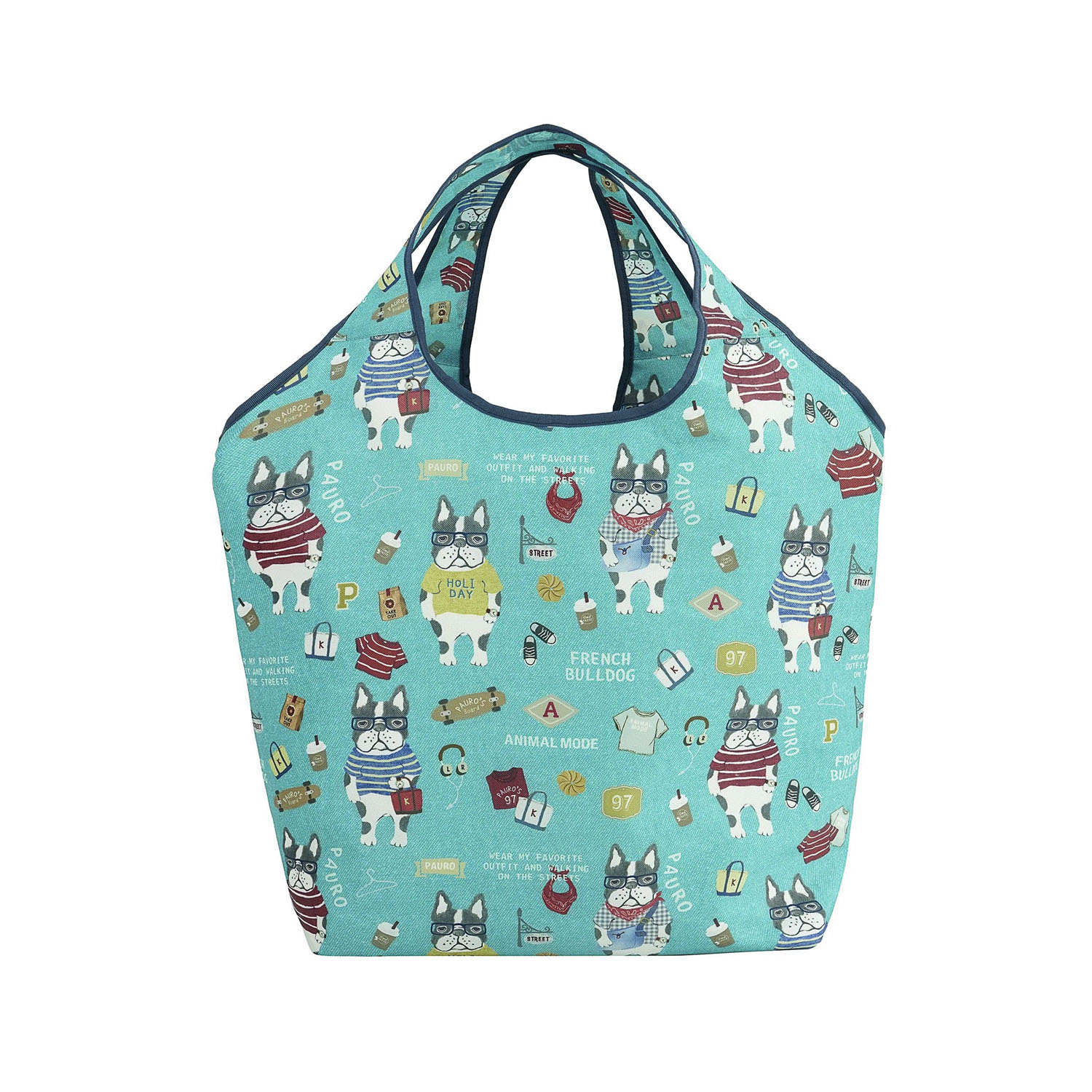 シルバー保冷保温 折り畳みエコバッグ（Lサイズ） ネパウロ柄 - 画像8