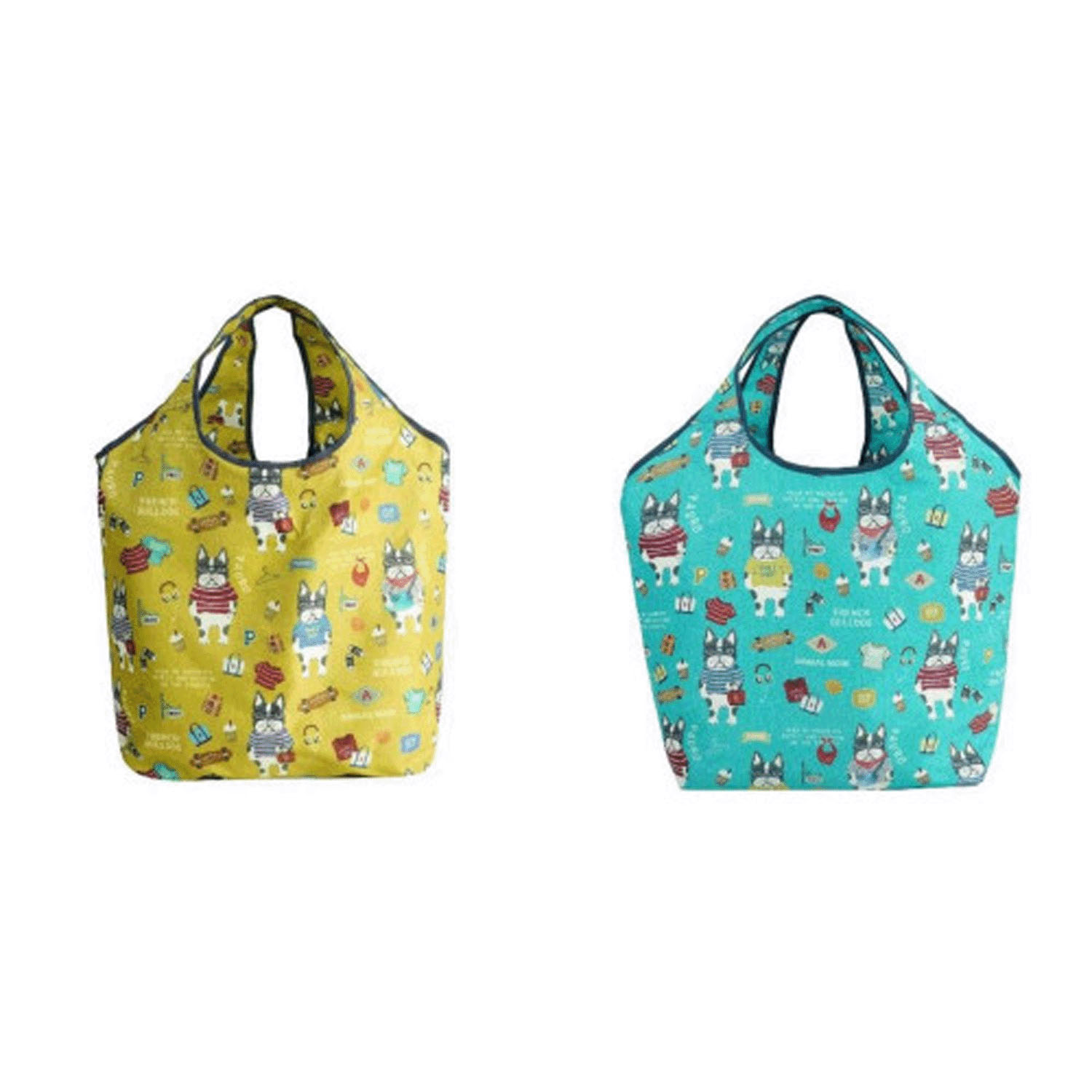 シルバー保冷保温 折り畳みエコバッグ（Lサイズ） ネパウロ柄 - 画像1