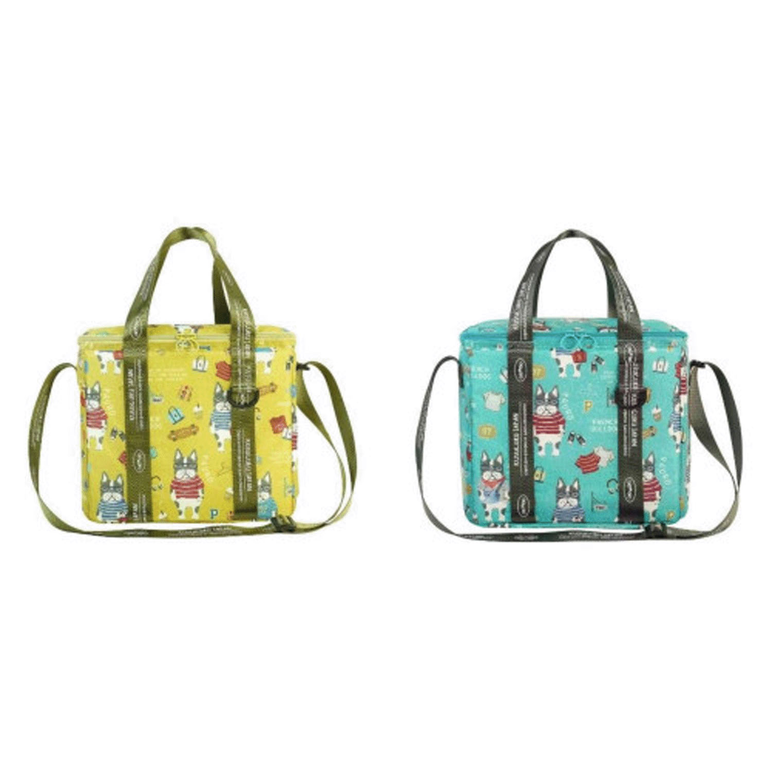 アルミ保冷保温 折り畳みクーラーバッグ パウロ柄