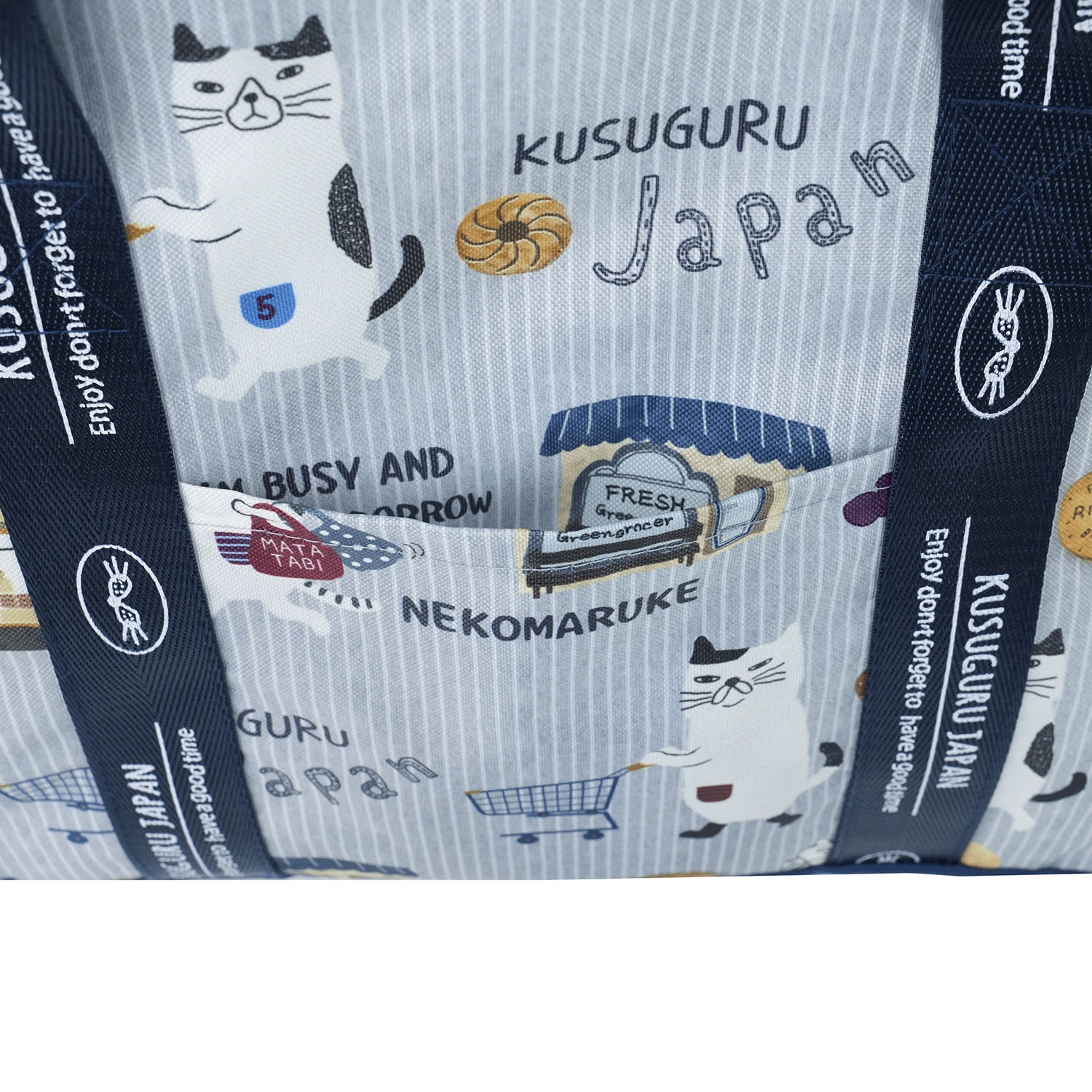 アルミ保冷保温 お買い物バッグ ネコまるけ柄 - 画像3